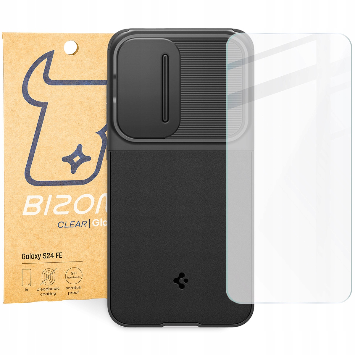 Pouzdro sklo pro Galaxy S24 Fe, Spigen Bizon sklíčko obal