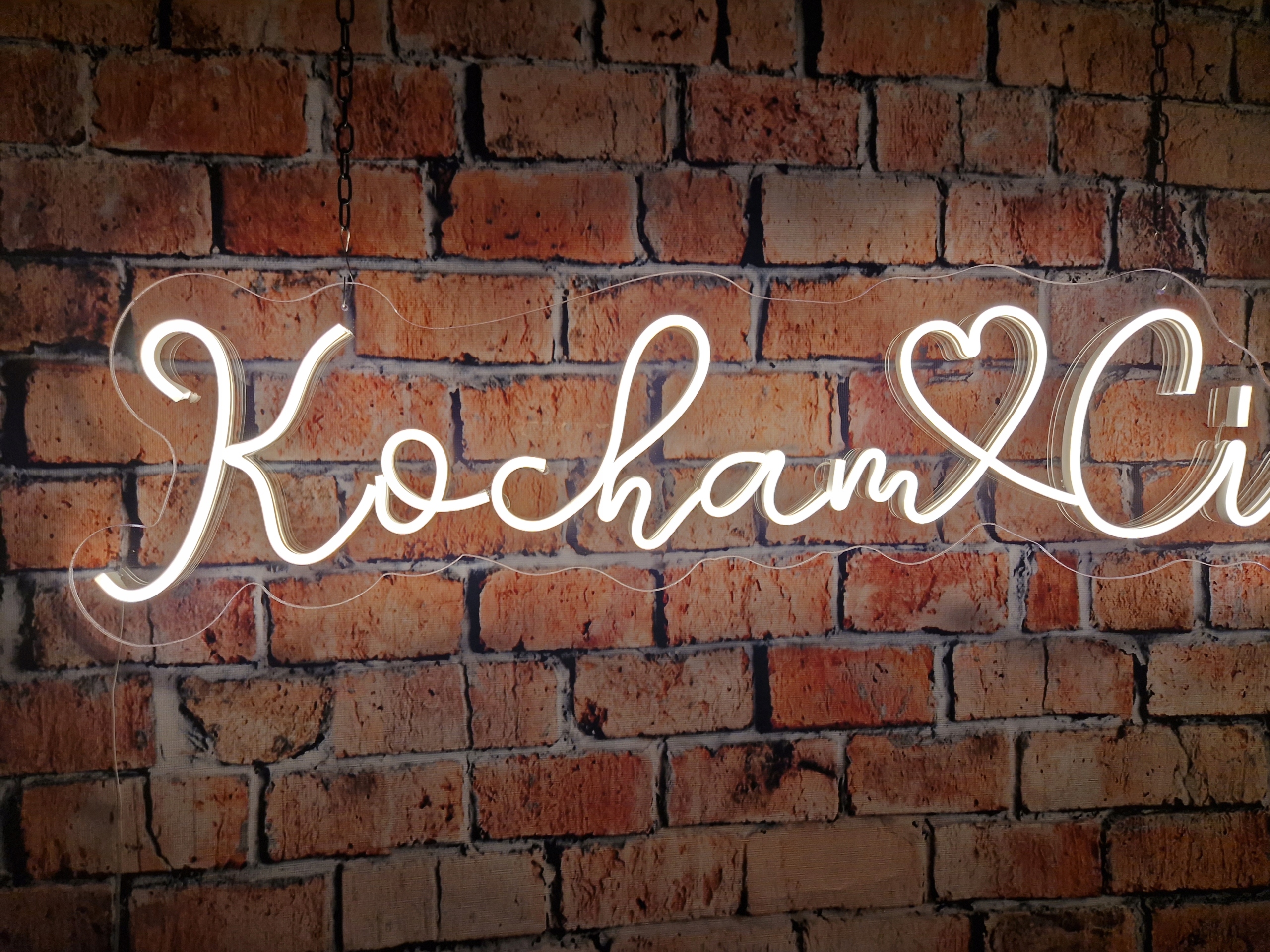 Neon napis Kocham Cię Marka inny