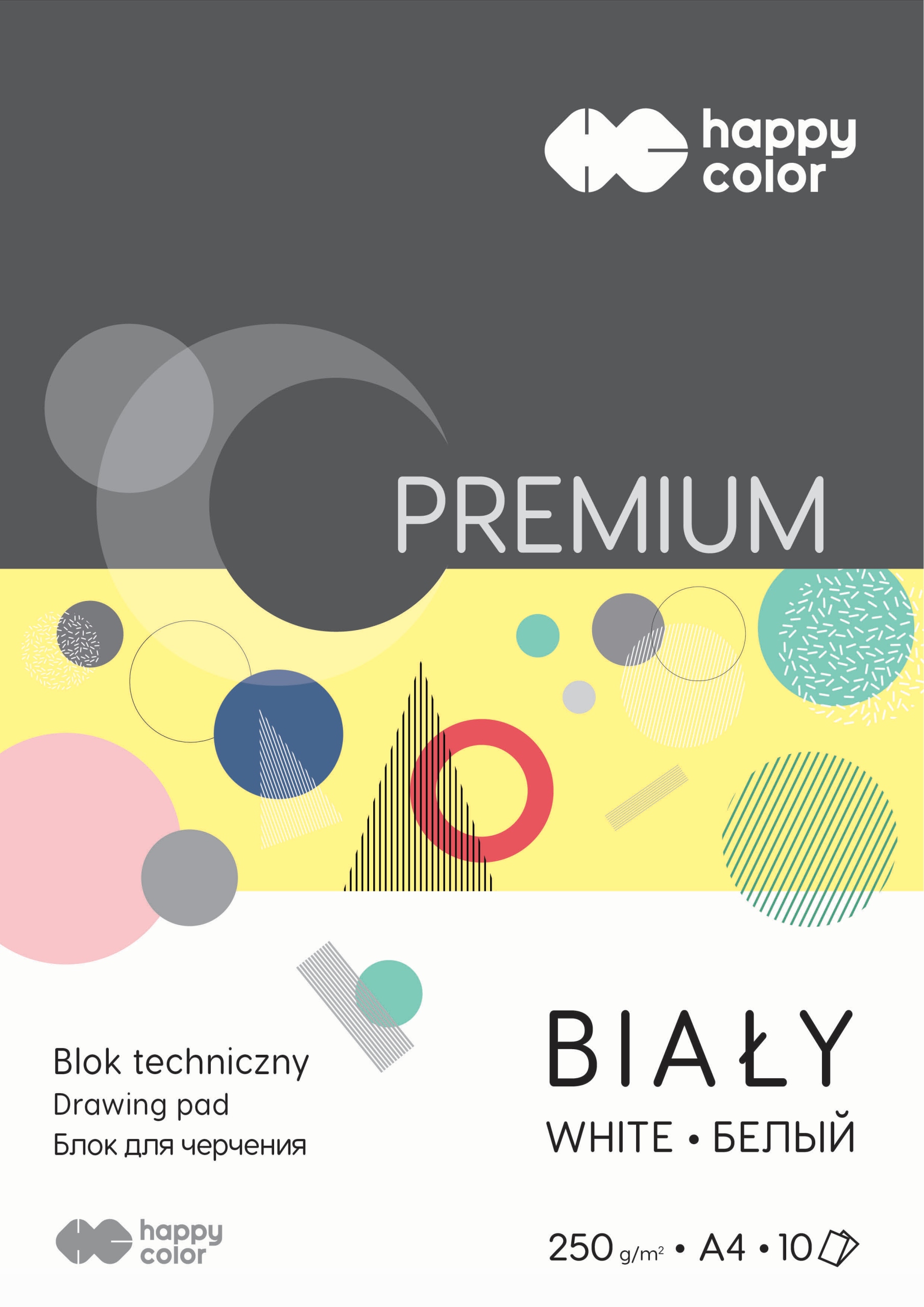 

Blok techniczny biały A4, 250g/m2 10 ark Premium