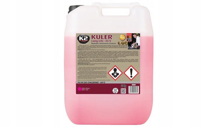 K2 KULER -35°C рожева охолоджуюча рідина 20 кг W406R