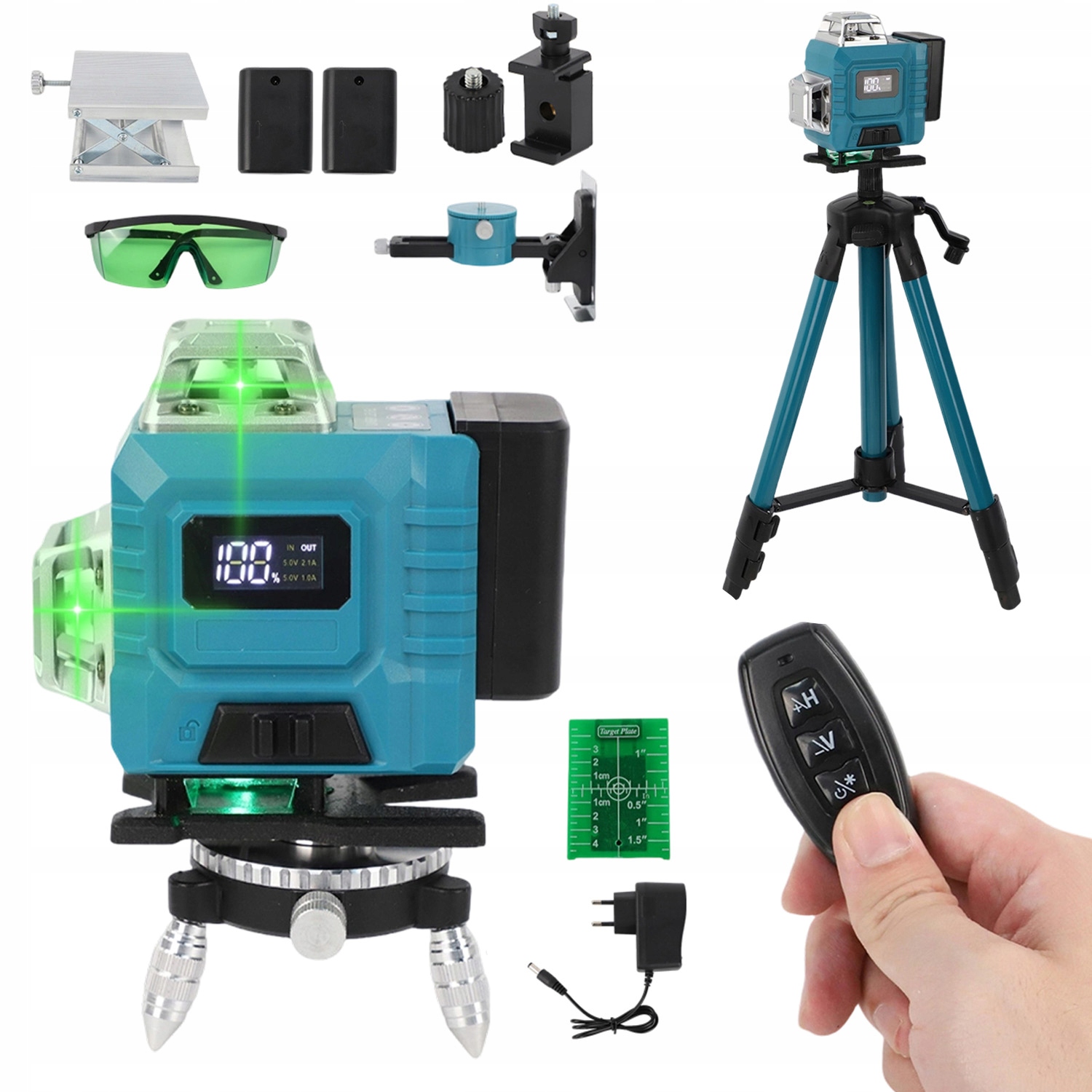 Laserová Úroveň 4D Automatické Vyrovnání Vzdálenost 30 M 3 Režimy Ovládání