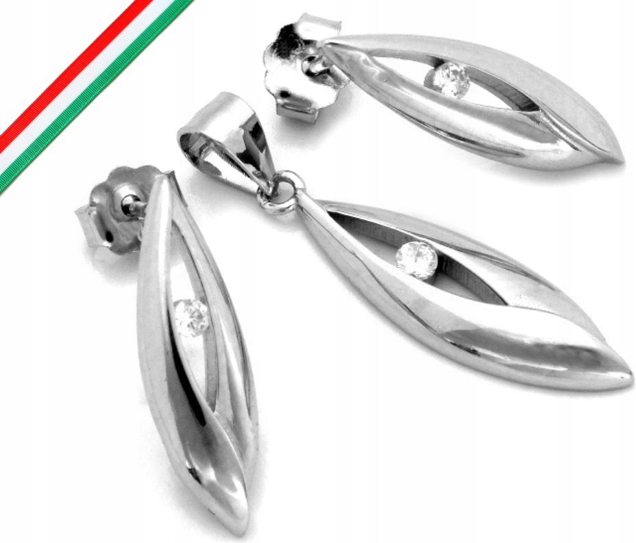 Stříbrný komplet šperků 925 elegantní s zirkonem, jedinečný vzor dárek