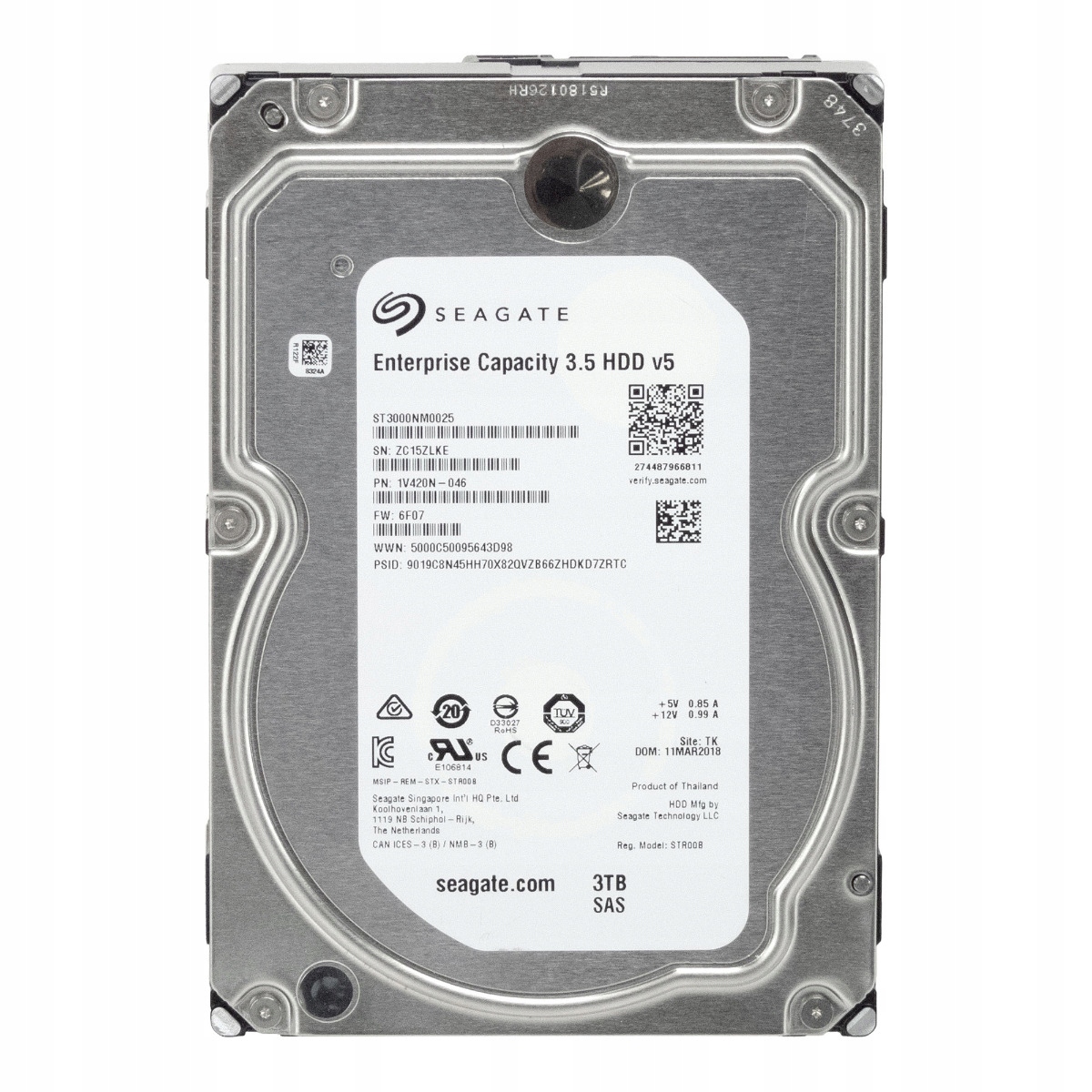 Seagate 3TB 7.2K 128MB SAS-3 3.5'' ST3000NM0025