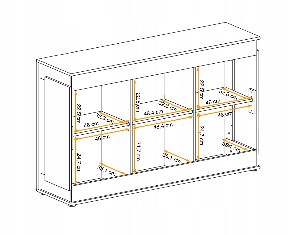 KOMODA STOJĄCA BEJING Kod producenta ASPG BL SB