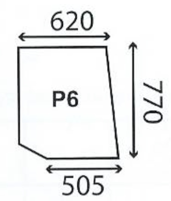sklo John Deere série 30 a 40 Sekura horní dveře