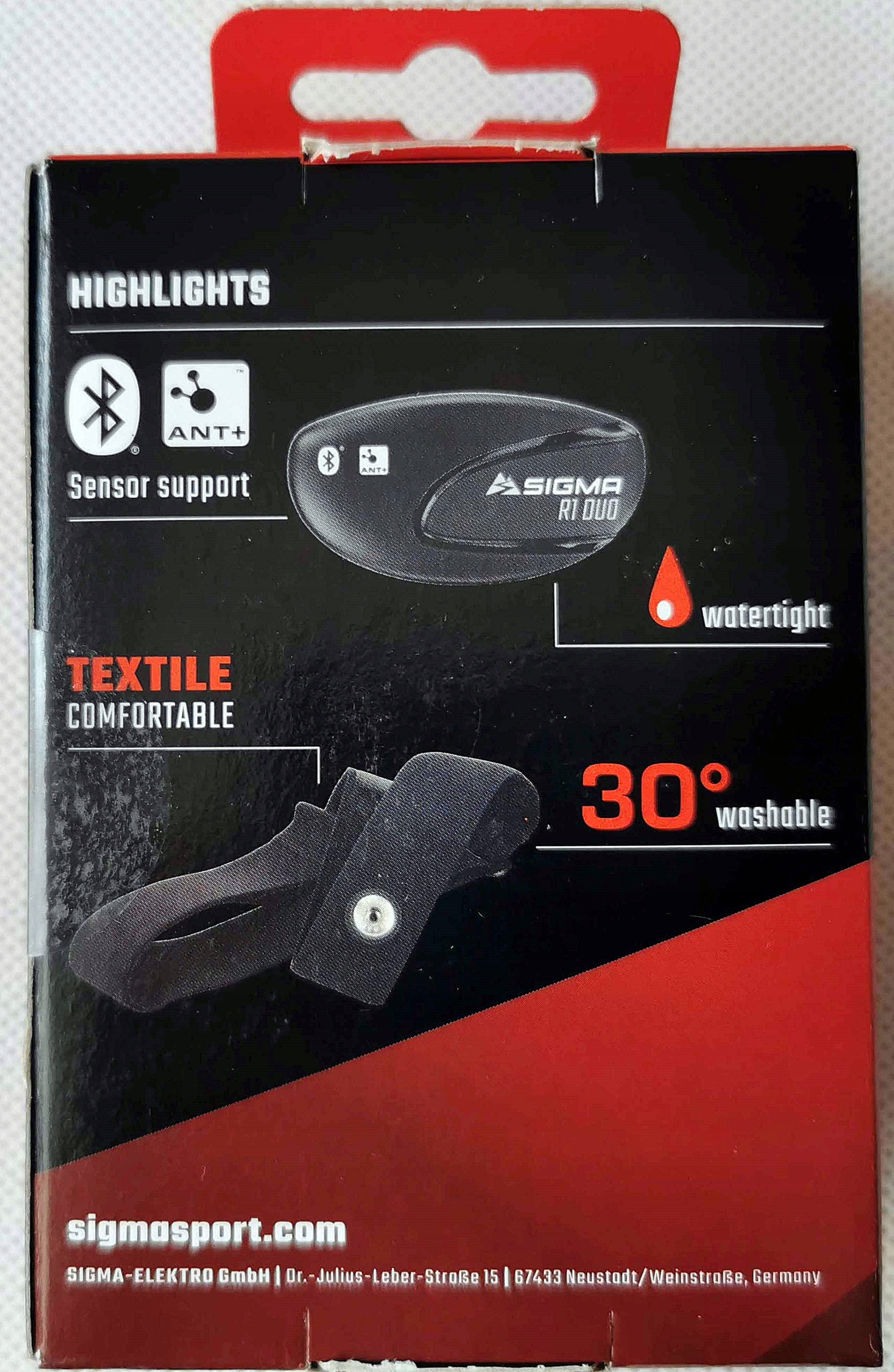 SIGMA Czujnik Pulsu Opaska EKG ANT+ ROX 10/11 Stan opakowania oryginalne