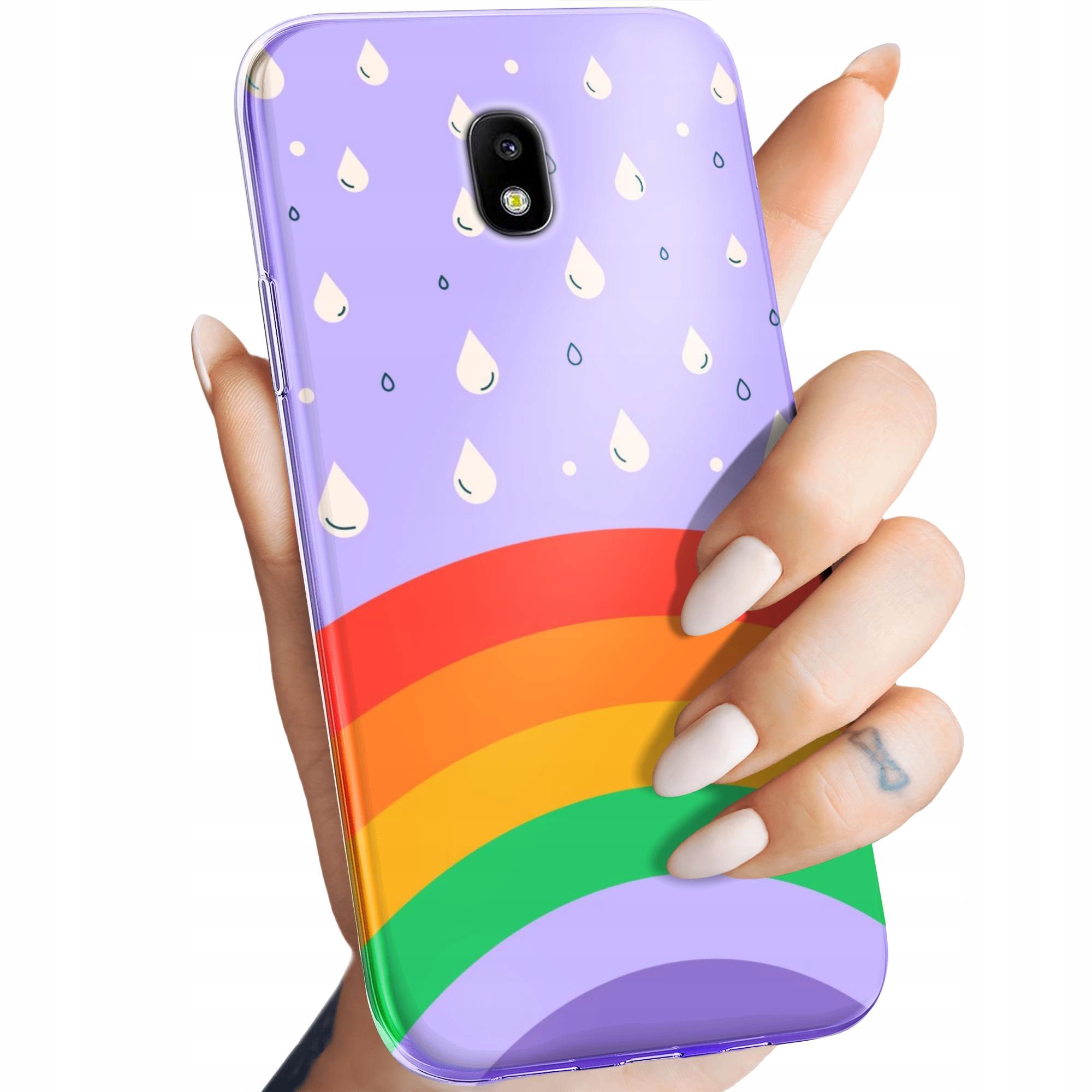 Etui Do Samsung Galaxy J3 2017 Tęcza Rainbow Obudowa Pokrowiec Case
