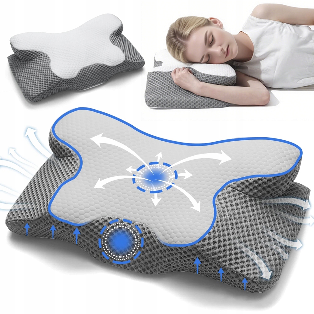 Poduszka Ortopedyczna Pianka Memory Do Spania Na Boku I Brzuchu 60X34CM