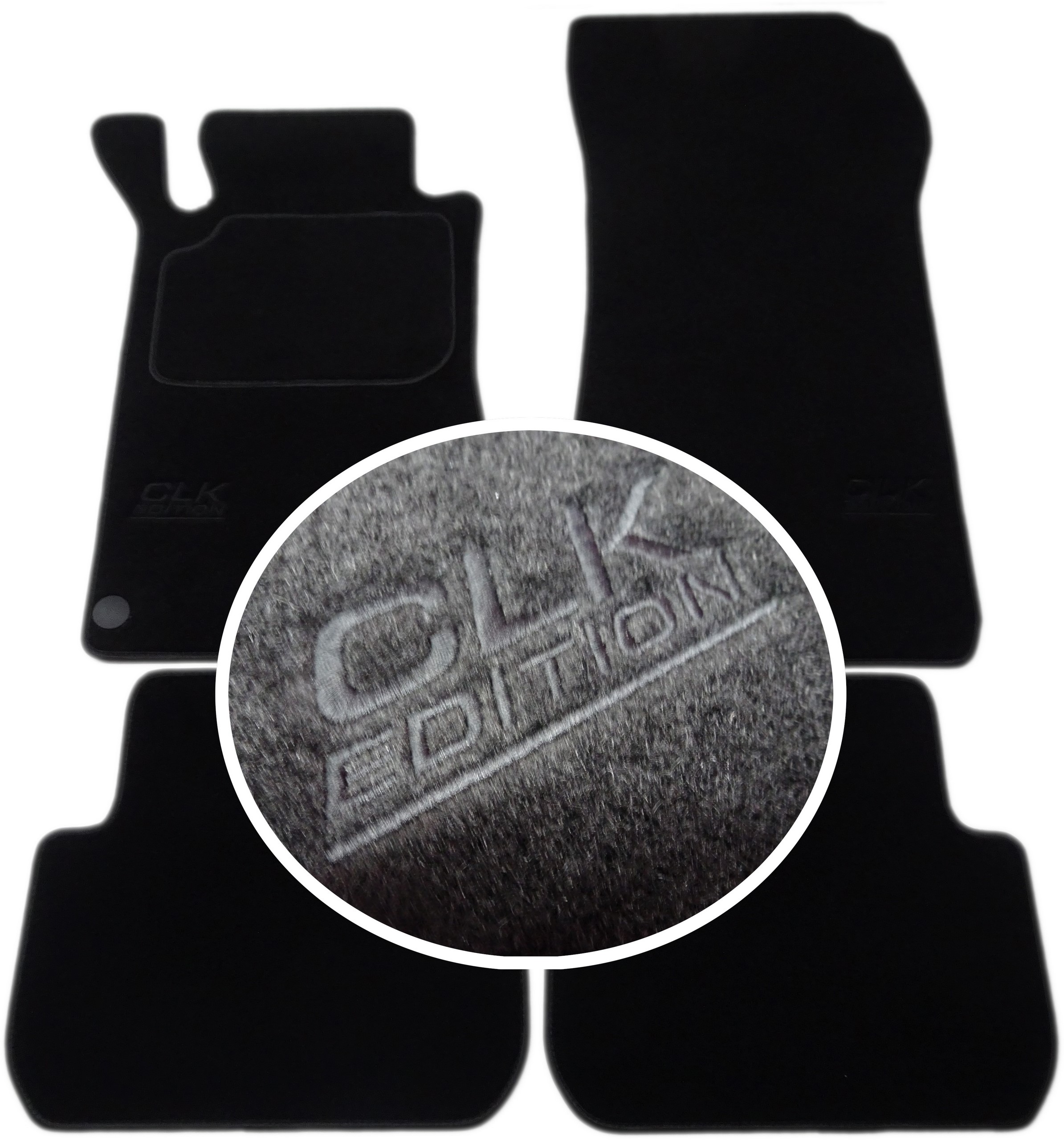 Mercedes CLK W209 класичні килимки + вишивка CH2