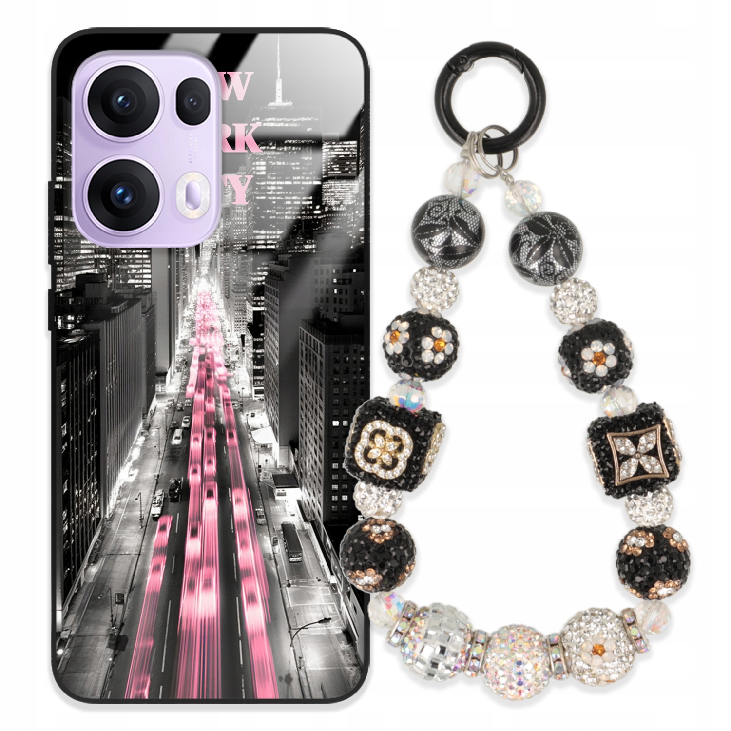 Pouzdro Pro Oppo Reno 13 Pro 5G Glass Přívěsek Na Klíče Elegantní Kryt Premium Wz