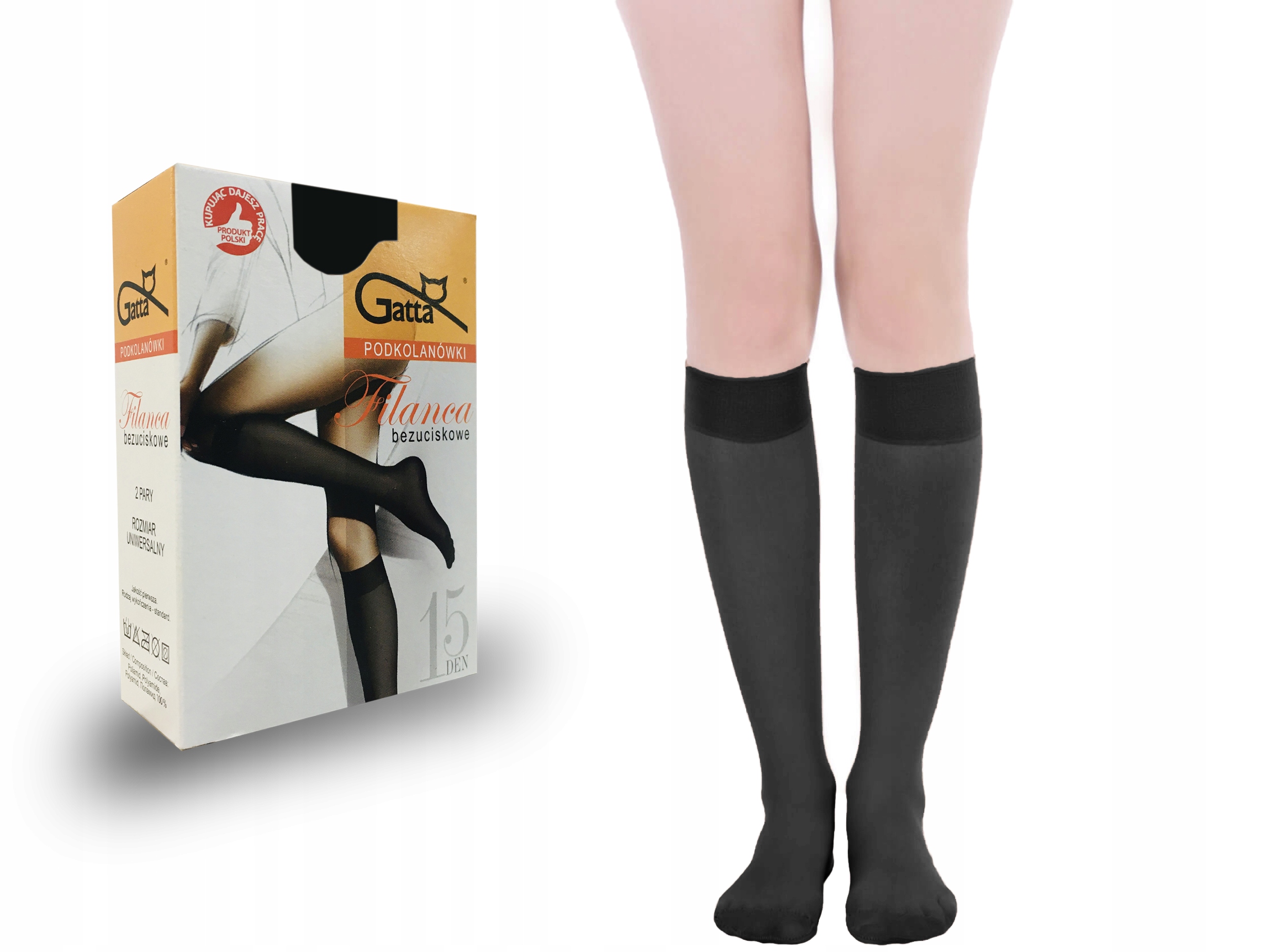 

Podkolanówki Gatta Filanca, 15 den, 2 pary, fumo