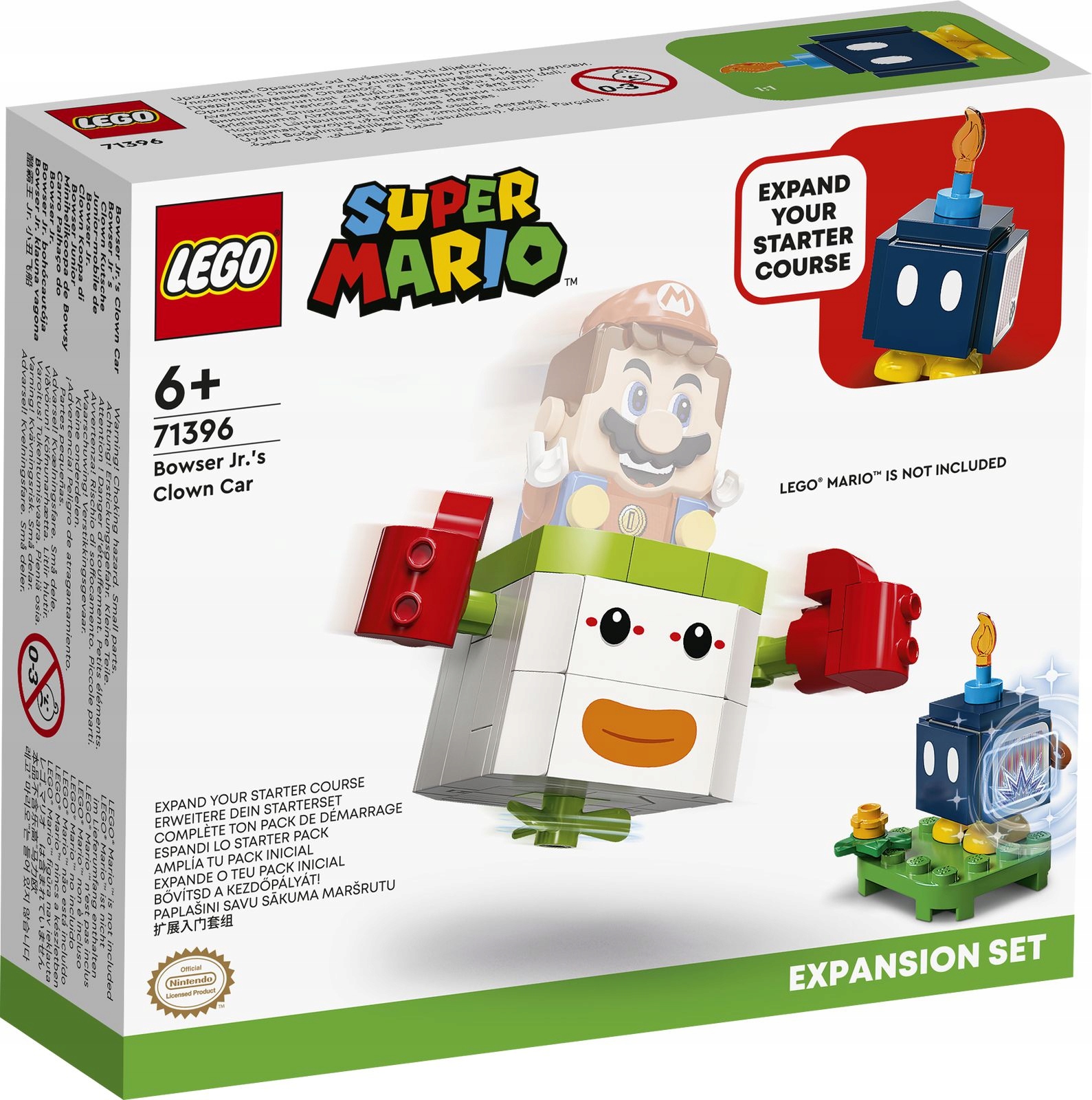 Lego 71396 Mario Samochód klauna Bowsera Jr. zestaw rozszerzający
