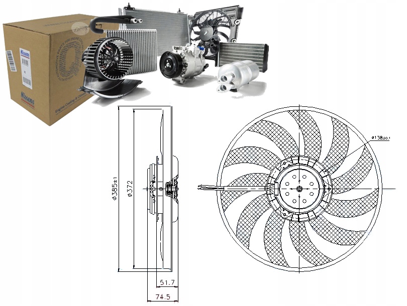 Ventilátor Chladiče Audi A4 A6 A6 Allroad Seat Ex