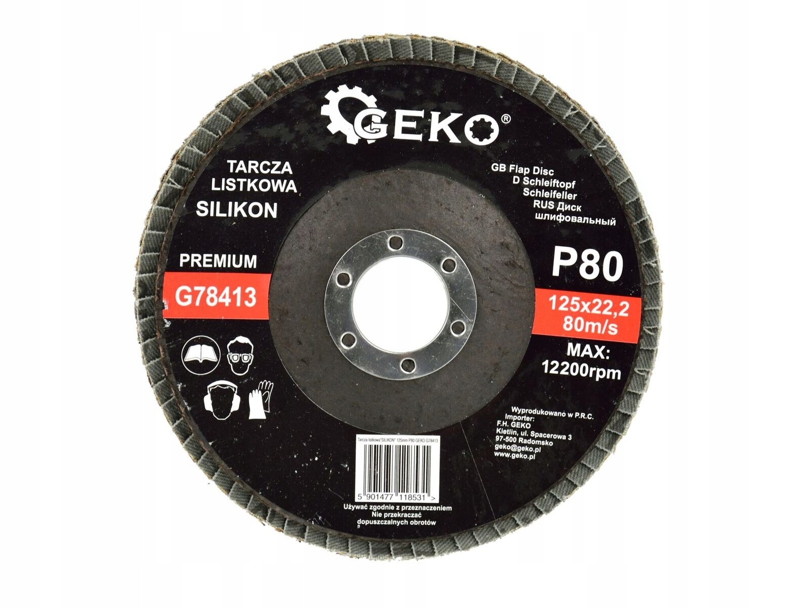 Tarcza listkowa 125mm P80 SILIKON PREMIUM 10s EAN (GTIN) 5901477118531