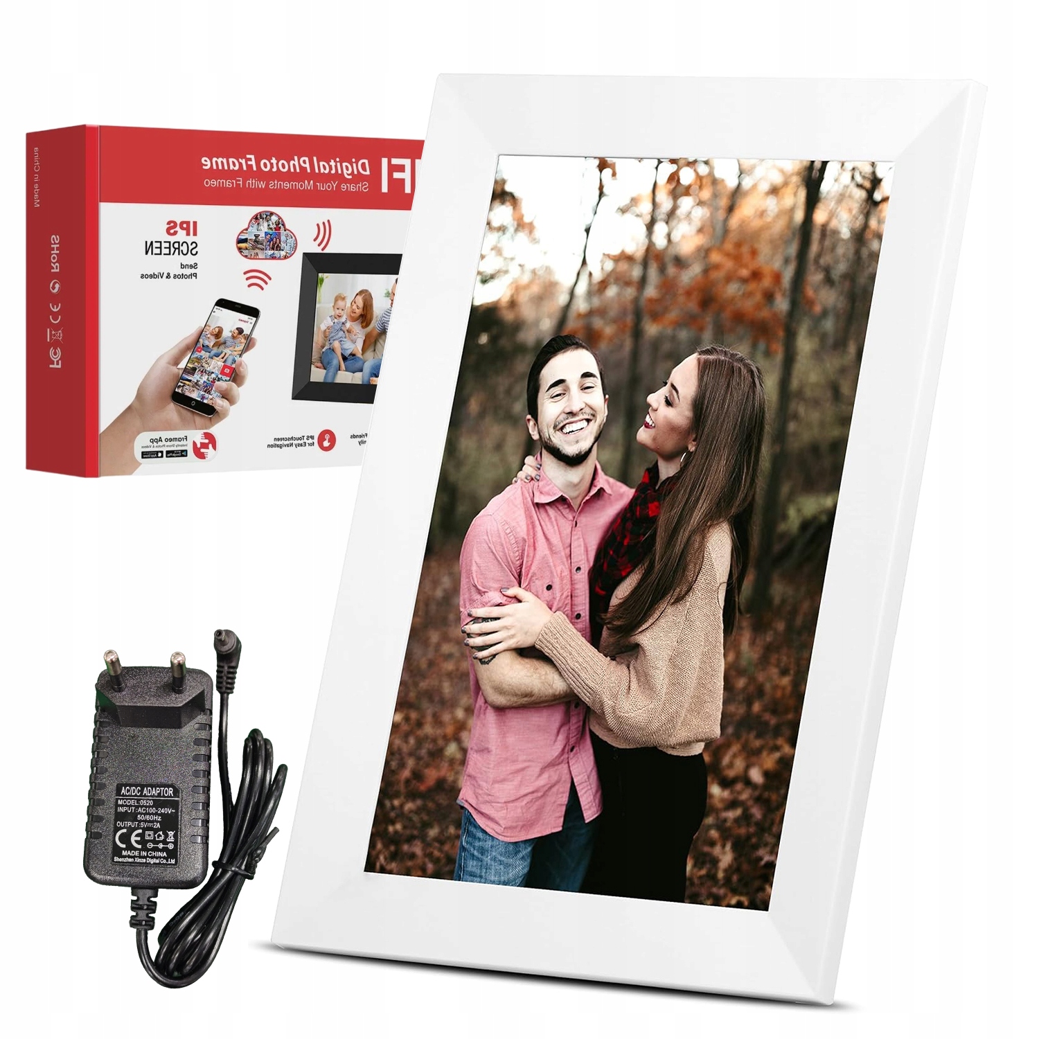 Rámeček Na Fotografie 10.1" Hd 1280X800 Ips Dotykový 32GB Aplikace Frameo Wi-fi