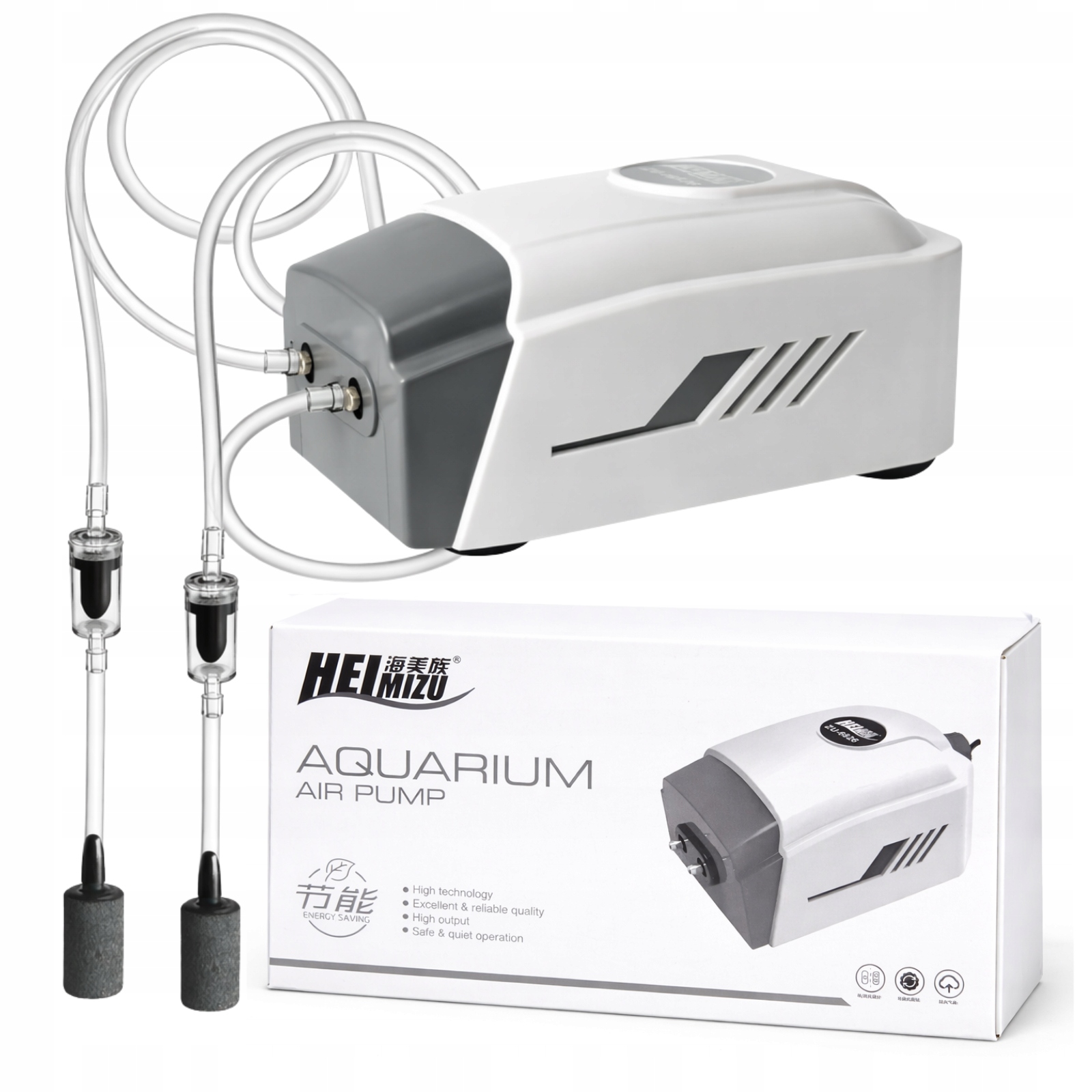 Provzdušňovač do akvária Deko 6W 600L/h pumpa 2 výstupy regulace Komplet