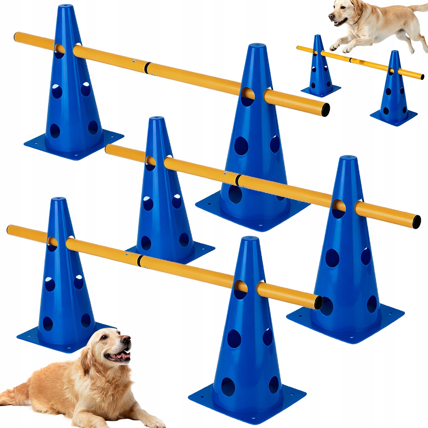 Překážková dráha Pacholky Trénink Výcvik psa Agility pro psy 3x Skok