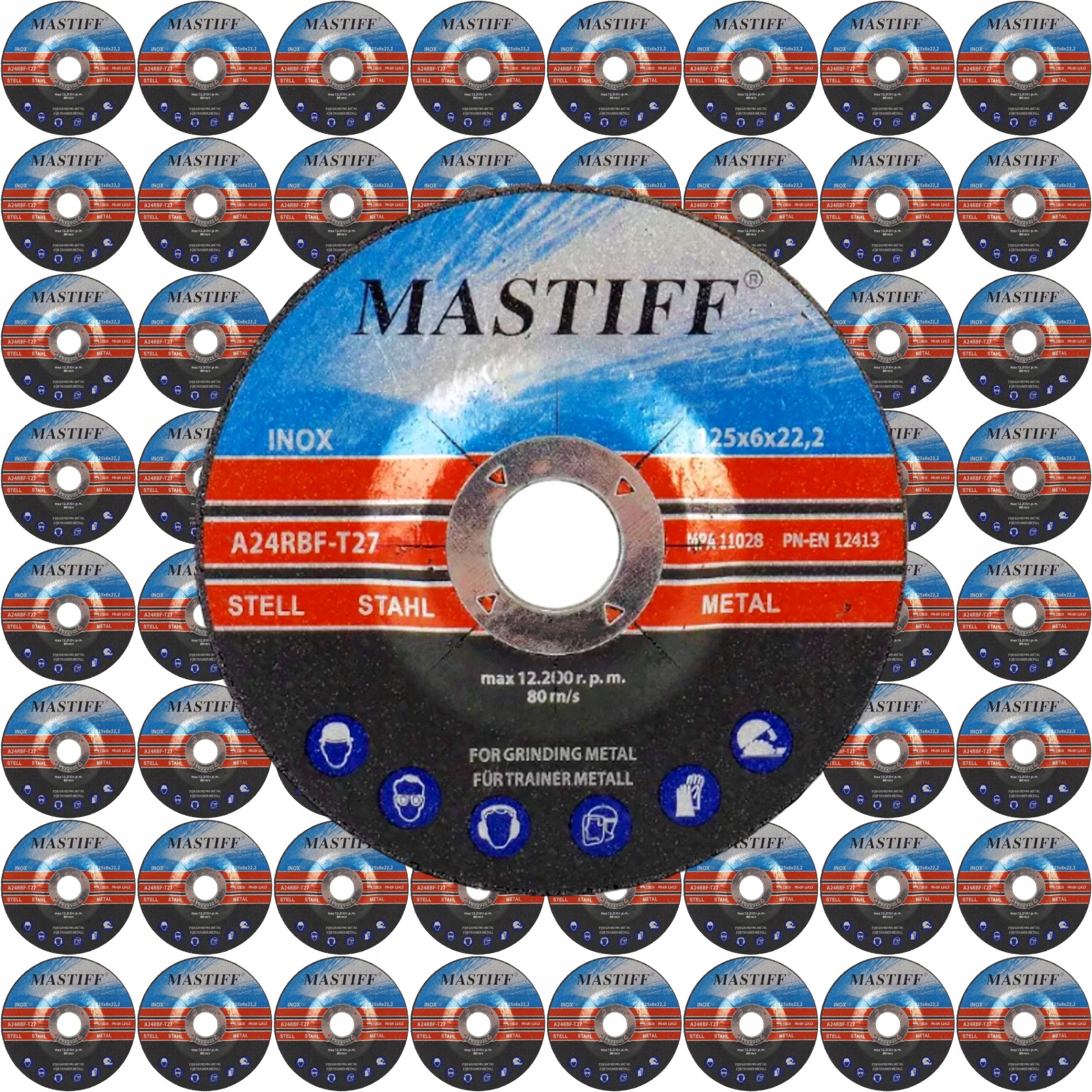 50 szt Tarcza Tarcze Do Szlifowania Metalu 125X6 Inox Mocne