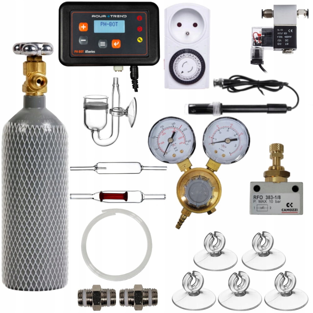 Kompletní sada CO2 Exclusive láhev 3,3 kg 5 l Počítač Maxi pro akvária