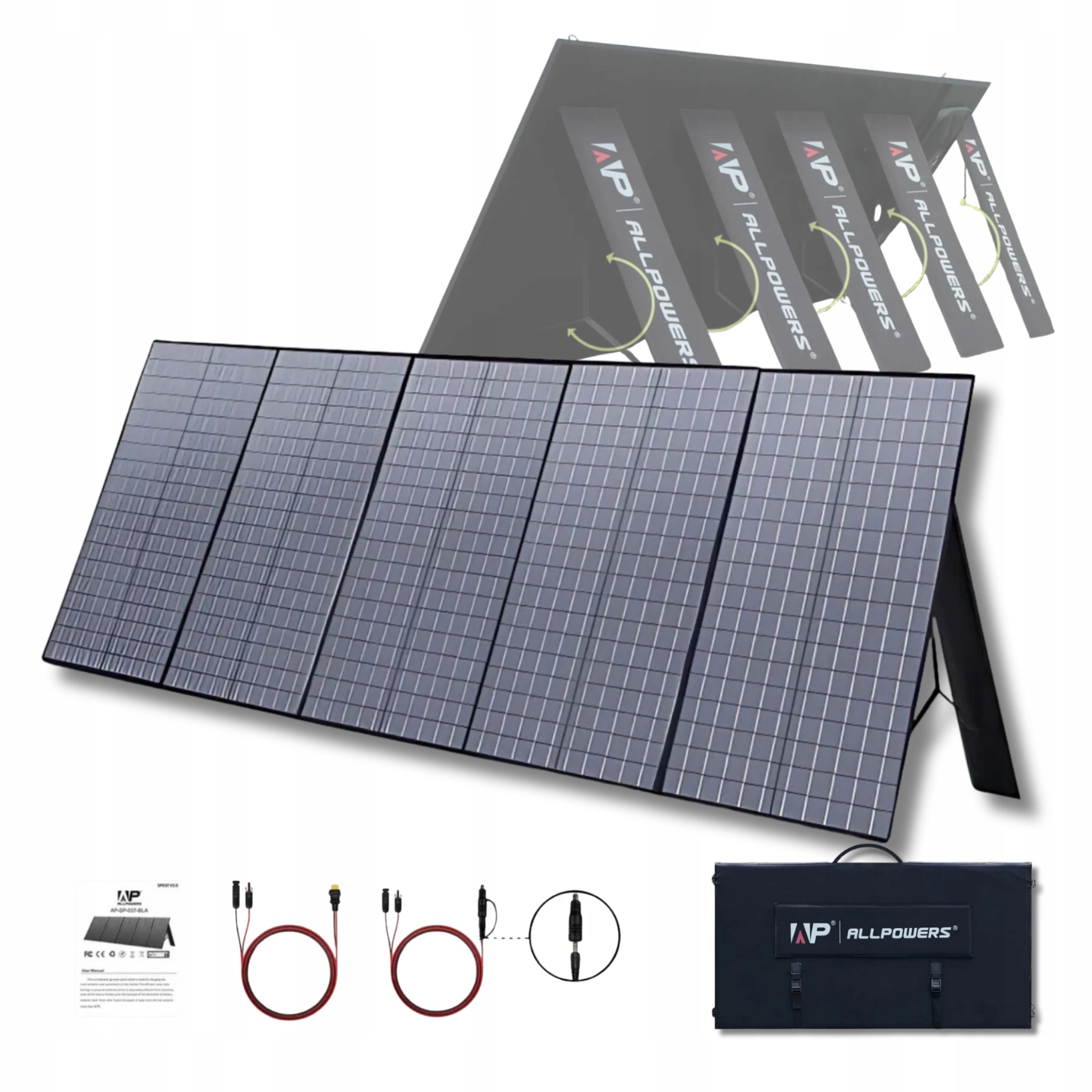 Solární panel 400W Allpowers Skládací přenosný balkonový na obytný vůz s nožičkami