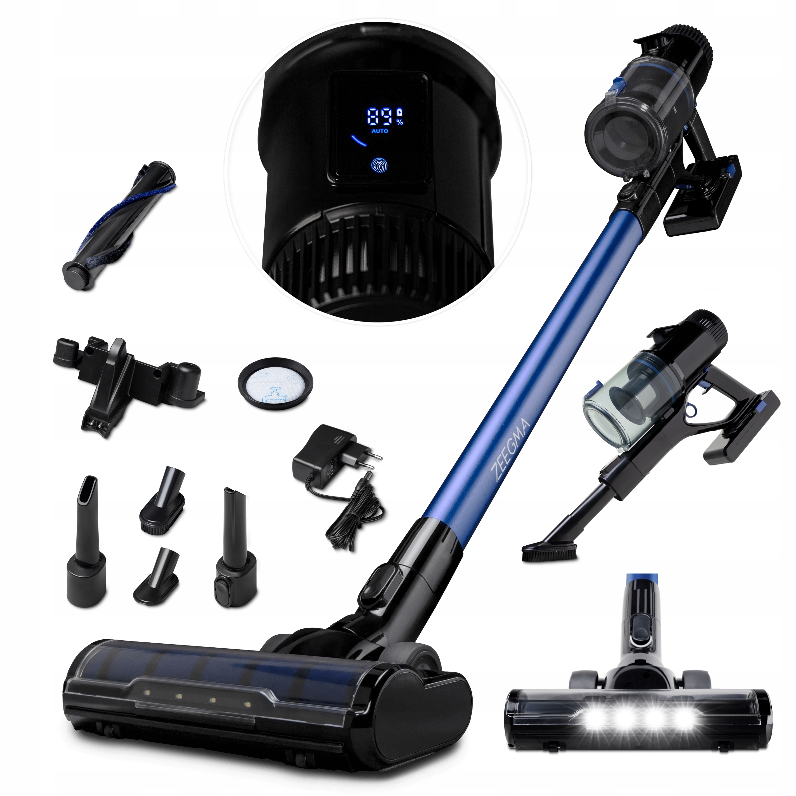 Odkurzacz Bezprzewodowy Pionowy Rura Flex 400W 3w1 do 60 min Mocna Bateria