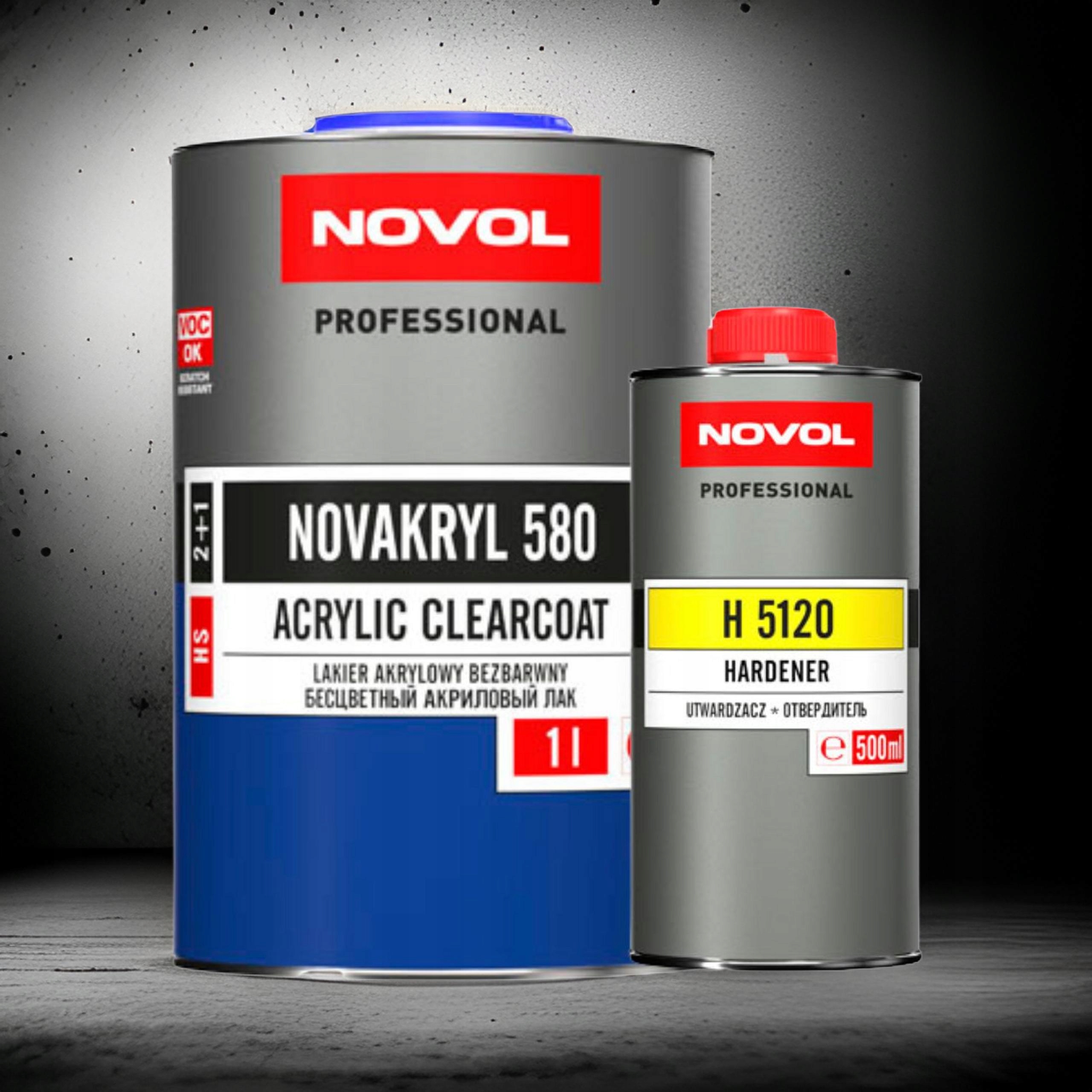 Bezbarwny Lakier Akrylowy Dwuskładnikowy Odporny na Zarysowania Novol 580 EAN (GTIN) 5900061380811
