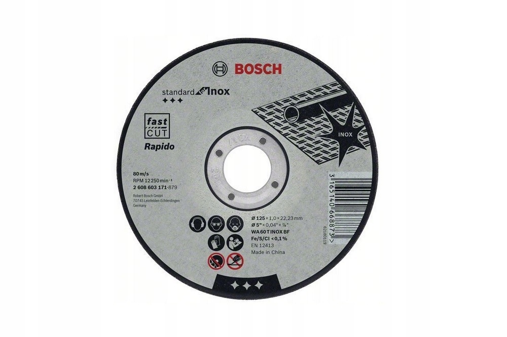

Bosch Tarcza Korundowa Inox 125x1,0mm 2608603171