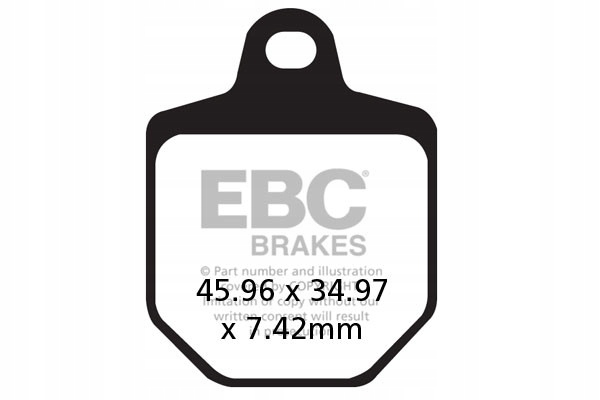 Brzdové doštičky Ebc FA433/4HH zosilnené (súprava na 1 kotúč)