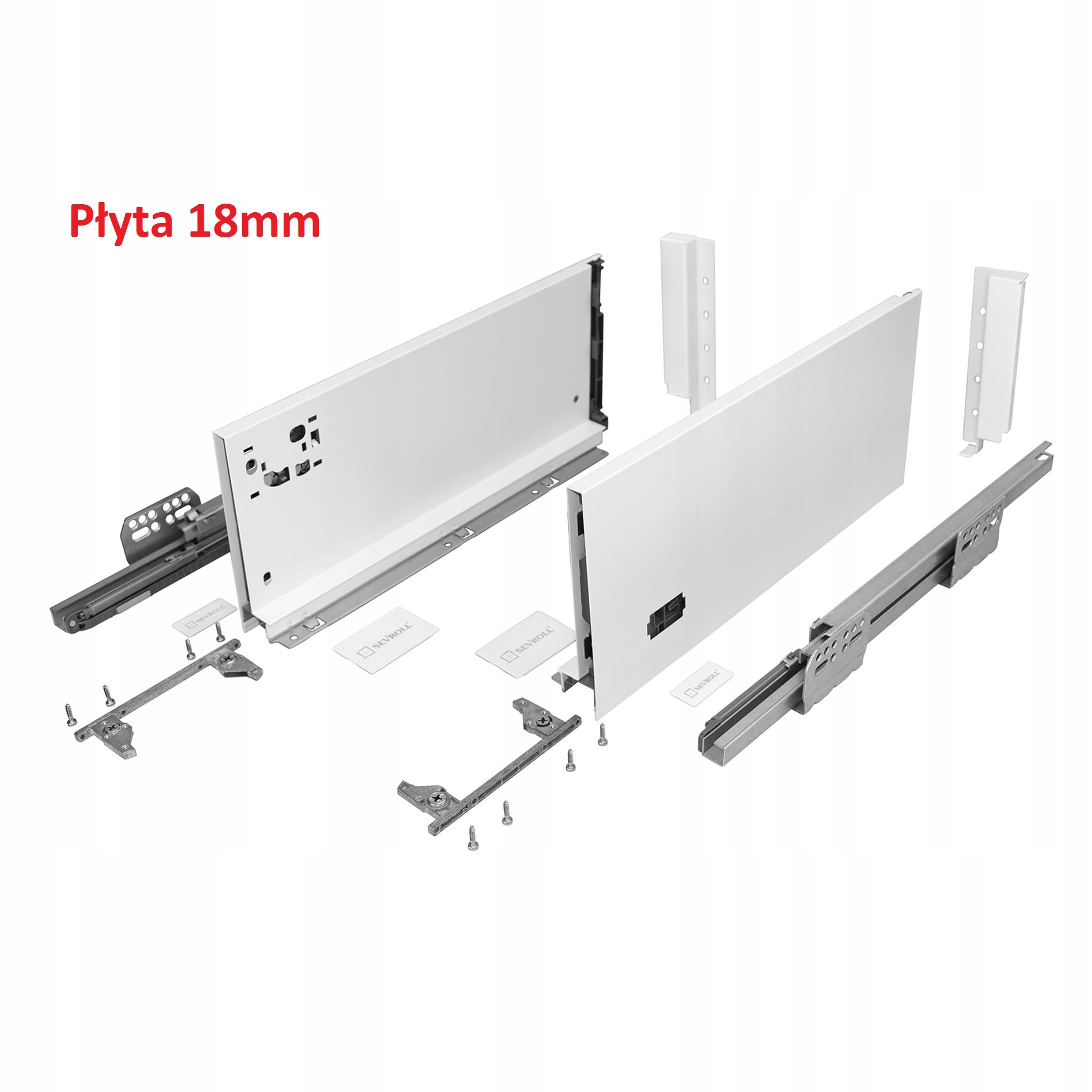 Szuflada Sevrollbox V-BOX-18 3D Slim H=178 biały-400 178/400 Sevroll 18mm