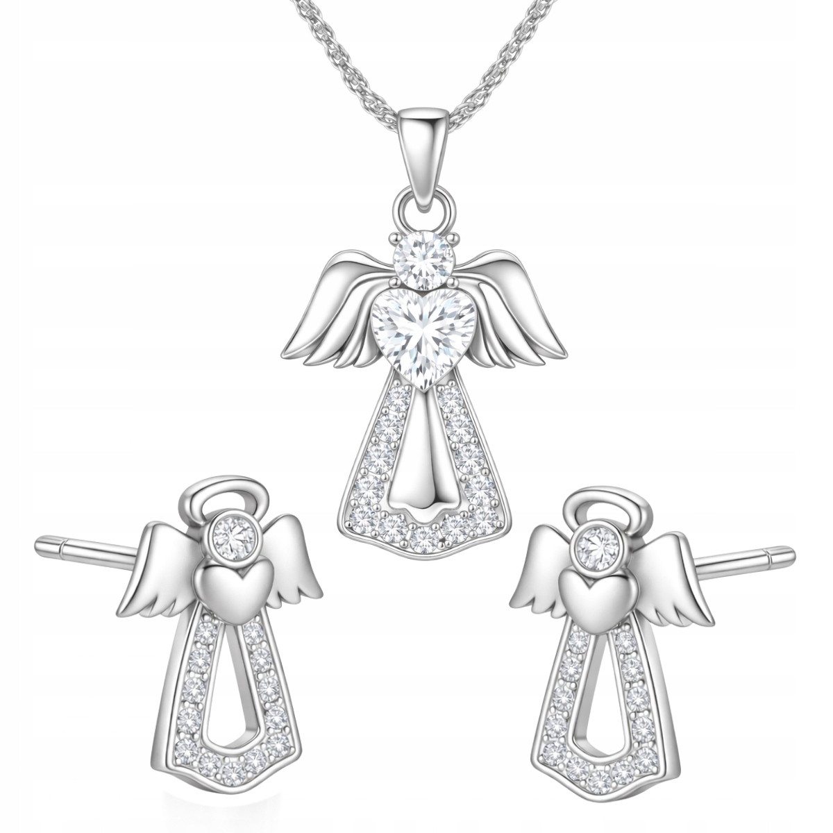 Sada stříbrných šperků Anděl na přijímání křest stříbro 925