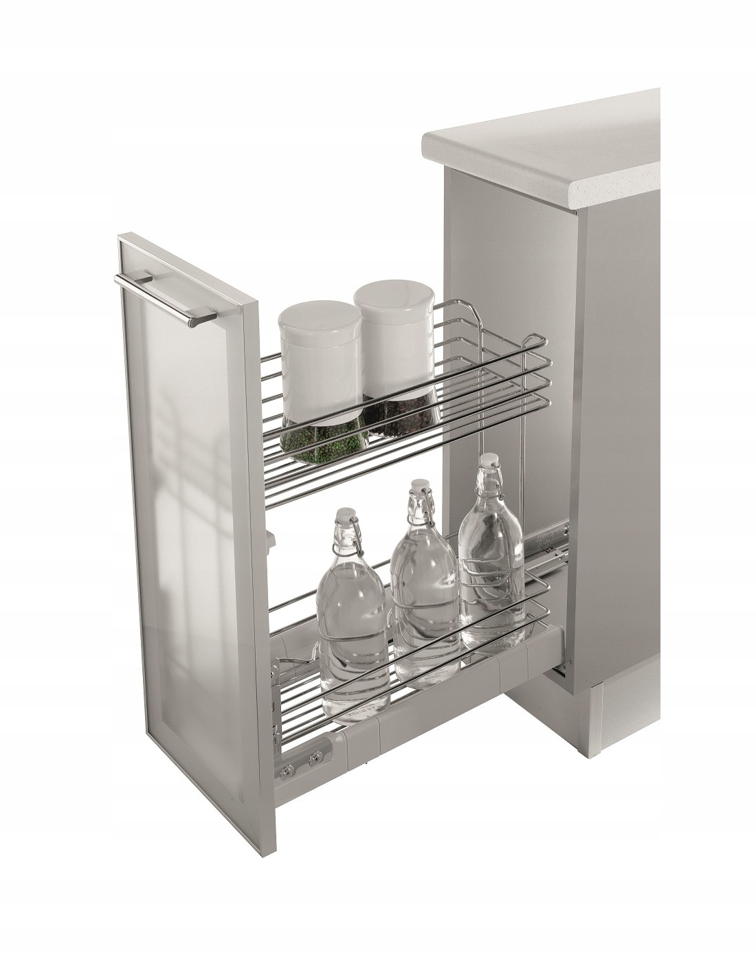 

Kosz Cargo 50 CM prowadnice Hettich Chrom Inoxa