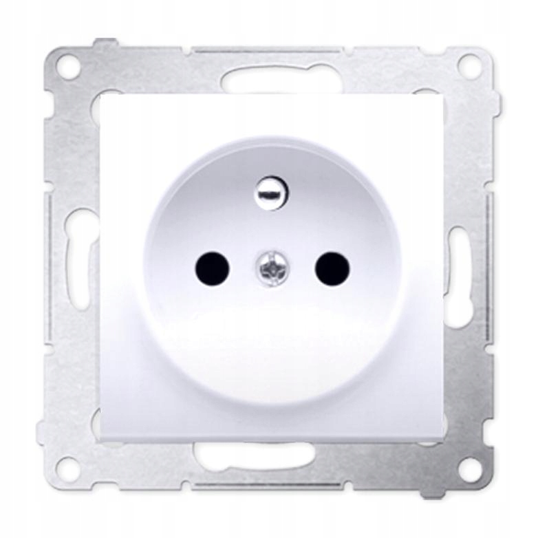 SIMON 54 GNIAZDO POJEDYNCZE Z/U BIAŁE DGZ1Z.01/11