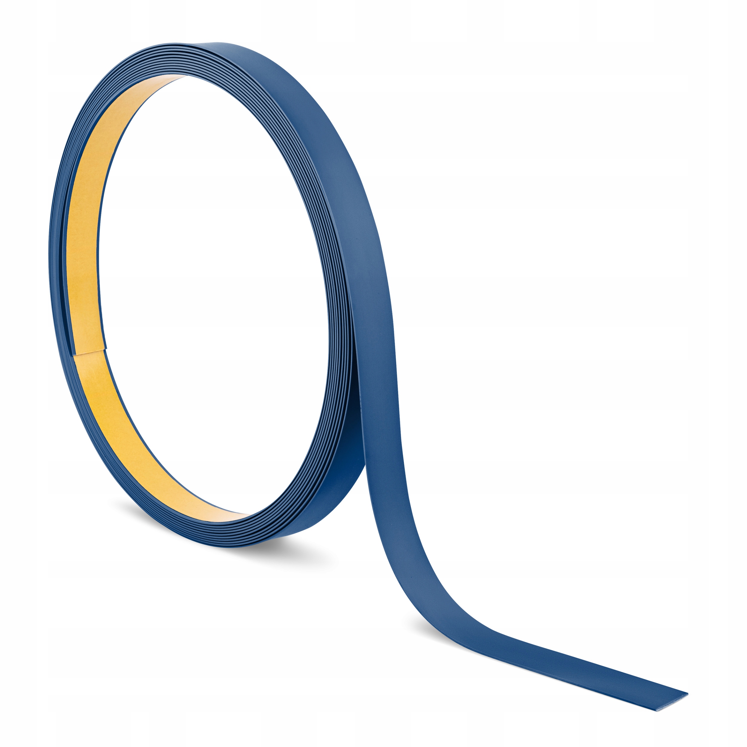 Samolepicí nástěnné lamely, Pvc plochý profil, modrá, 10 m, 40 mm