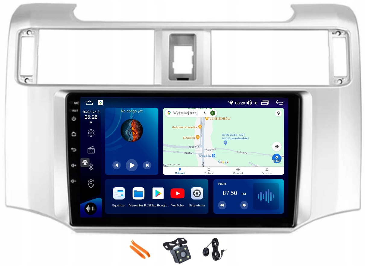 Radio Android Nawigacja Qled Carplay 128GB Lte Gps Dsp Toyota 4RUNNER 10-15