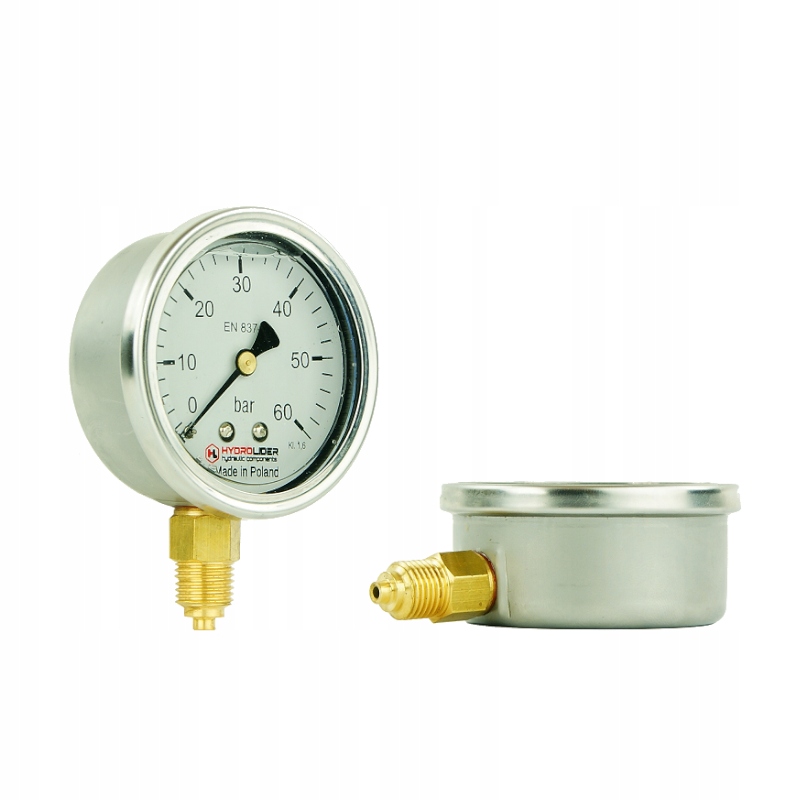 Polské glycerinový manometr s průměrem hodin 63 mm, rozsah