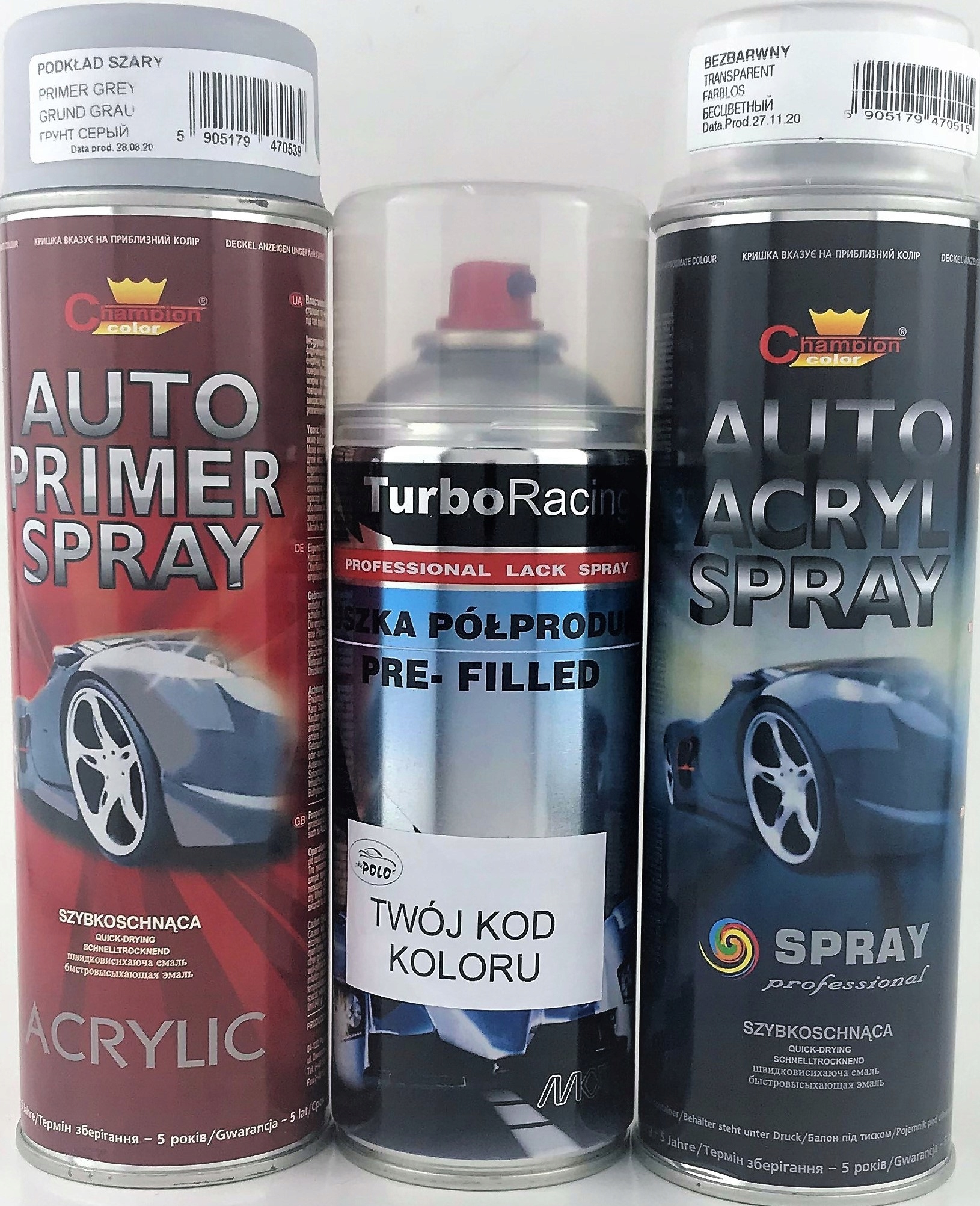 

Lakier Samochodowy Zestaw Naprawczy 3xSPRAY 1400ml