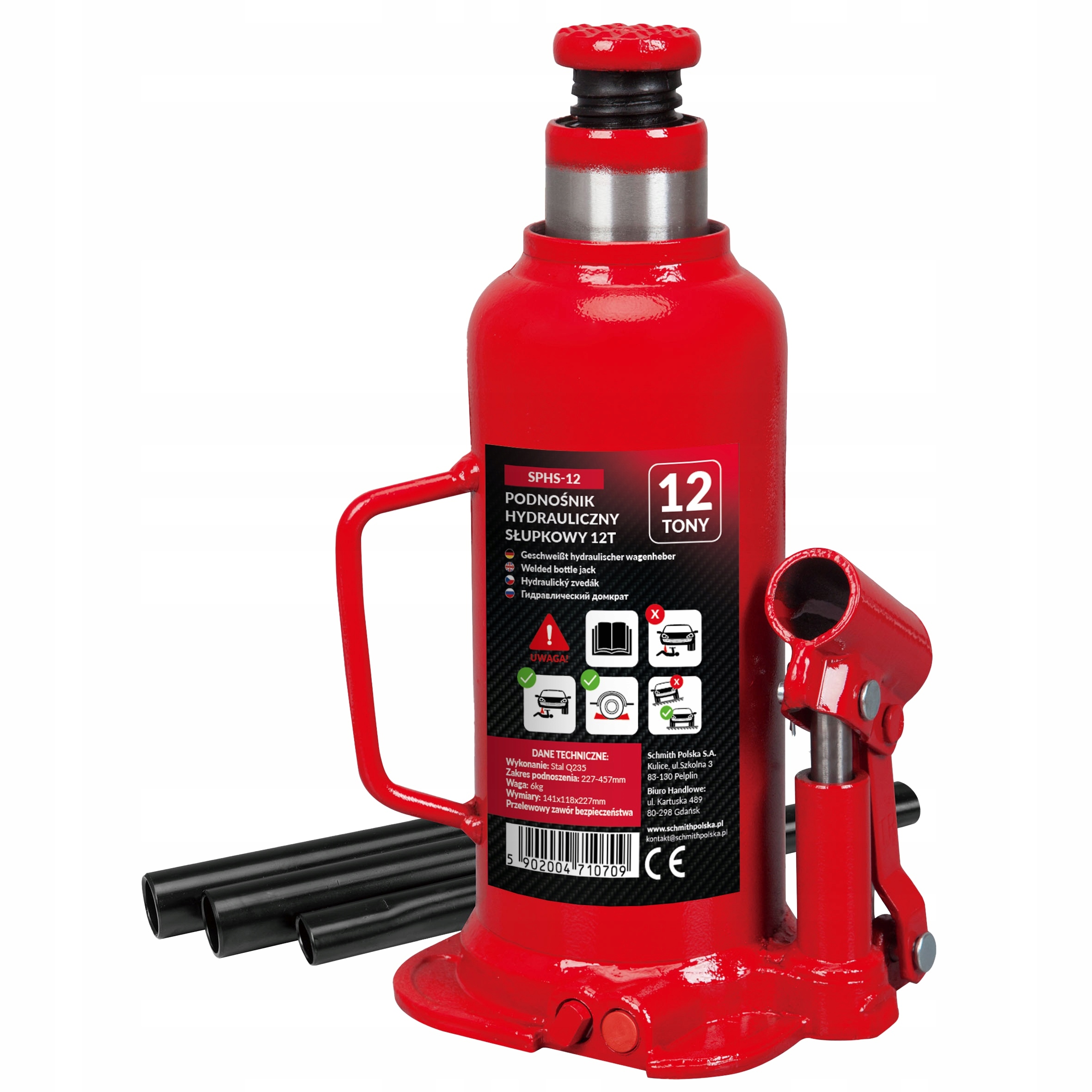 SCHMITH PODNOŚNIK HYDRAULICZNY SŁUPKOWY 12T