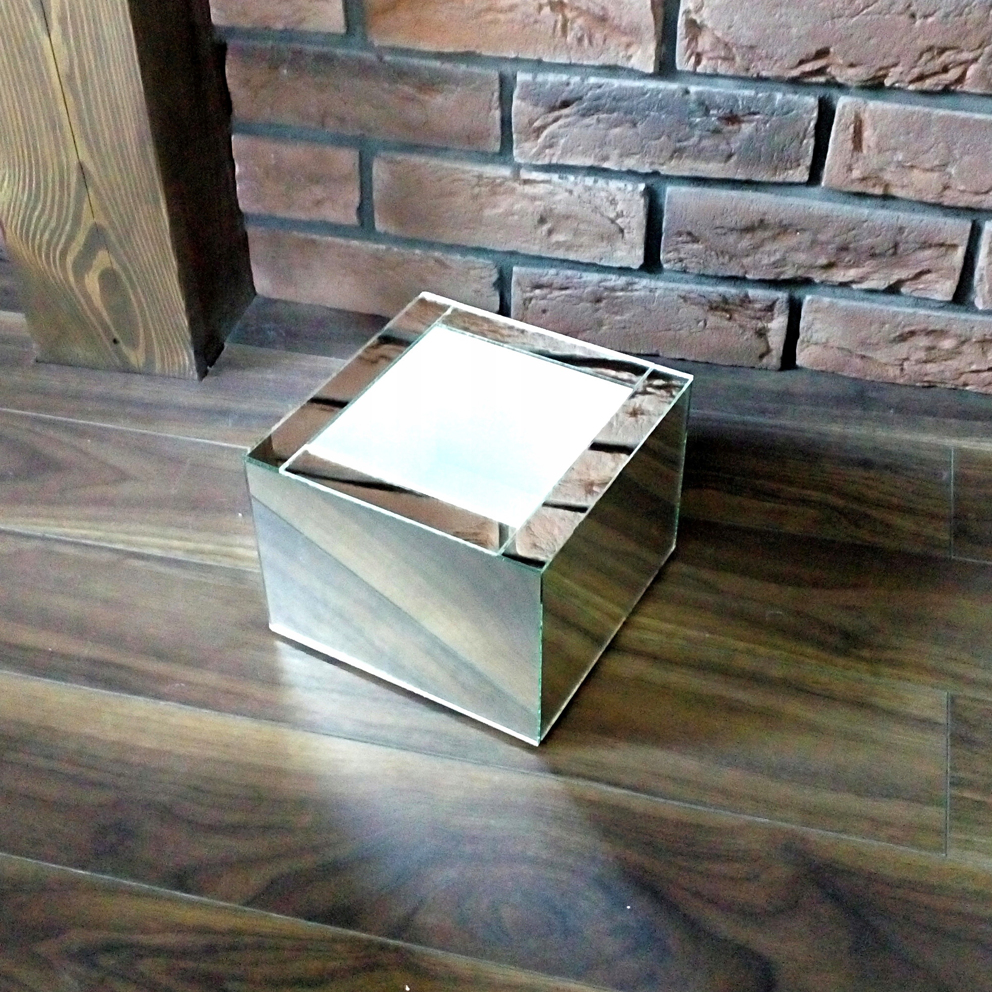 Osłonka lustrzana 18x18x13 Glamour Donica Doniczka Lustro Marka inna