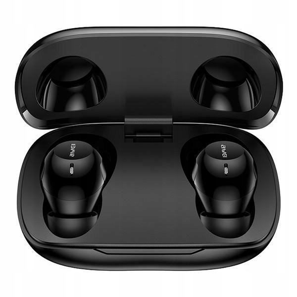 Awei sluchátka Bluetooth 5.4 T20 Enctws dokovací stanice černá/černá