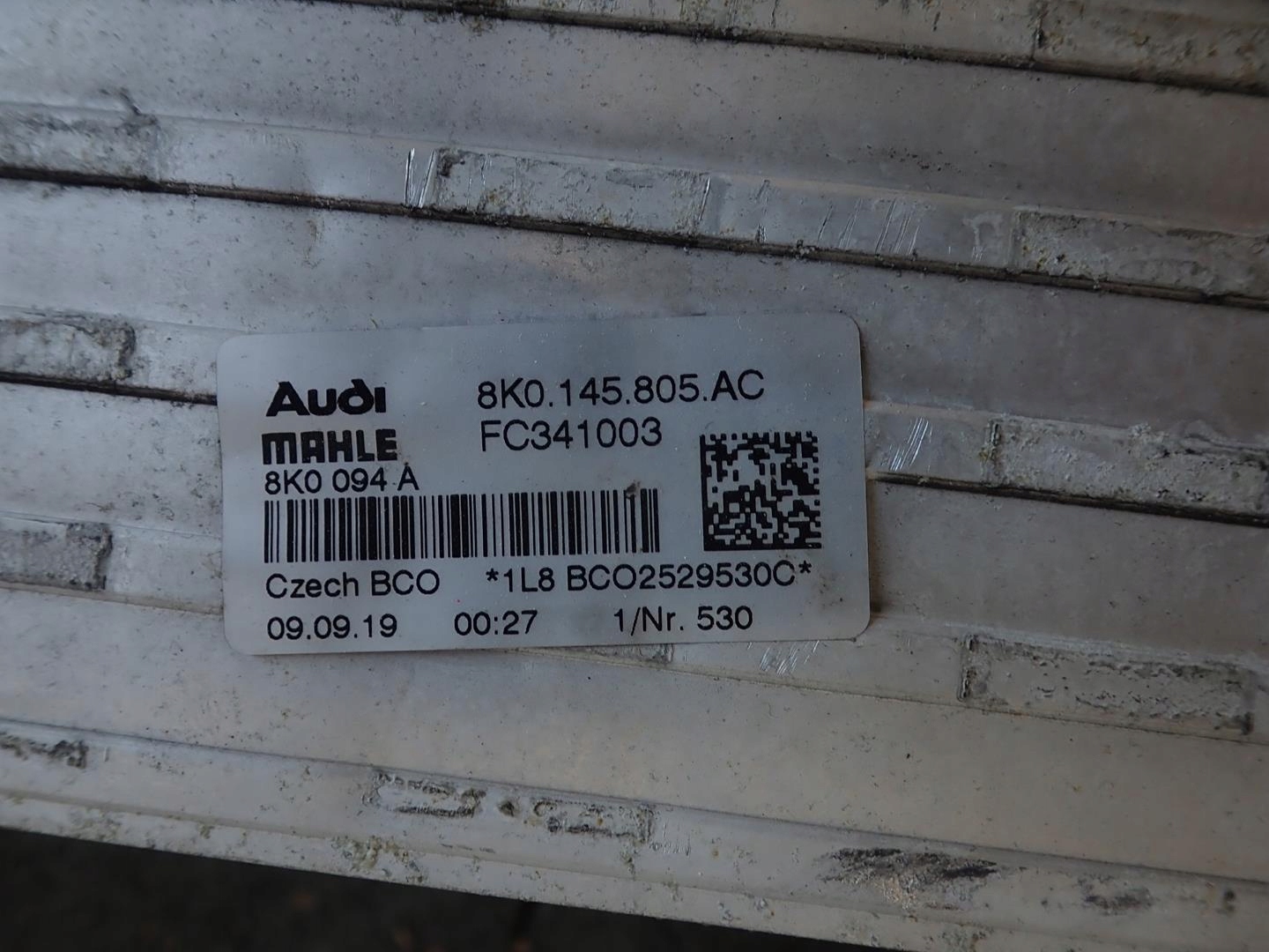 intercooler AUDI A4 B8 Q5 MACAN 8K0145805AC