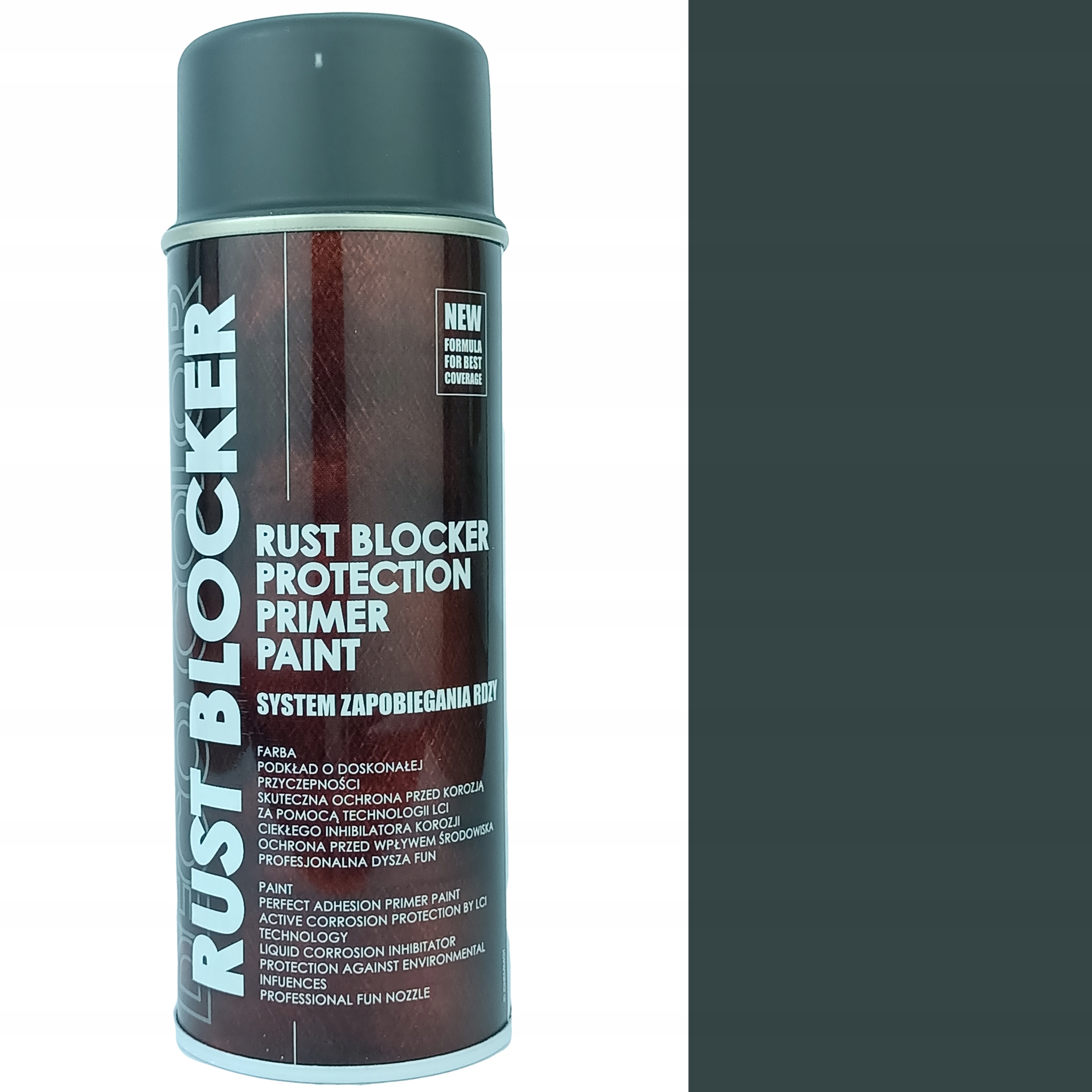 Lakier 4W1 Farba W Sprayu Rust Blocker Bezpośrednio Na Rdzę Szary Ral 7011