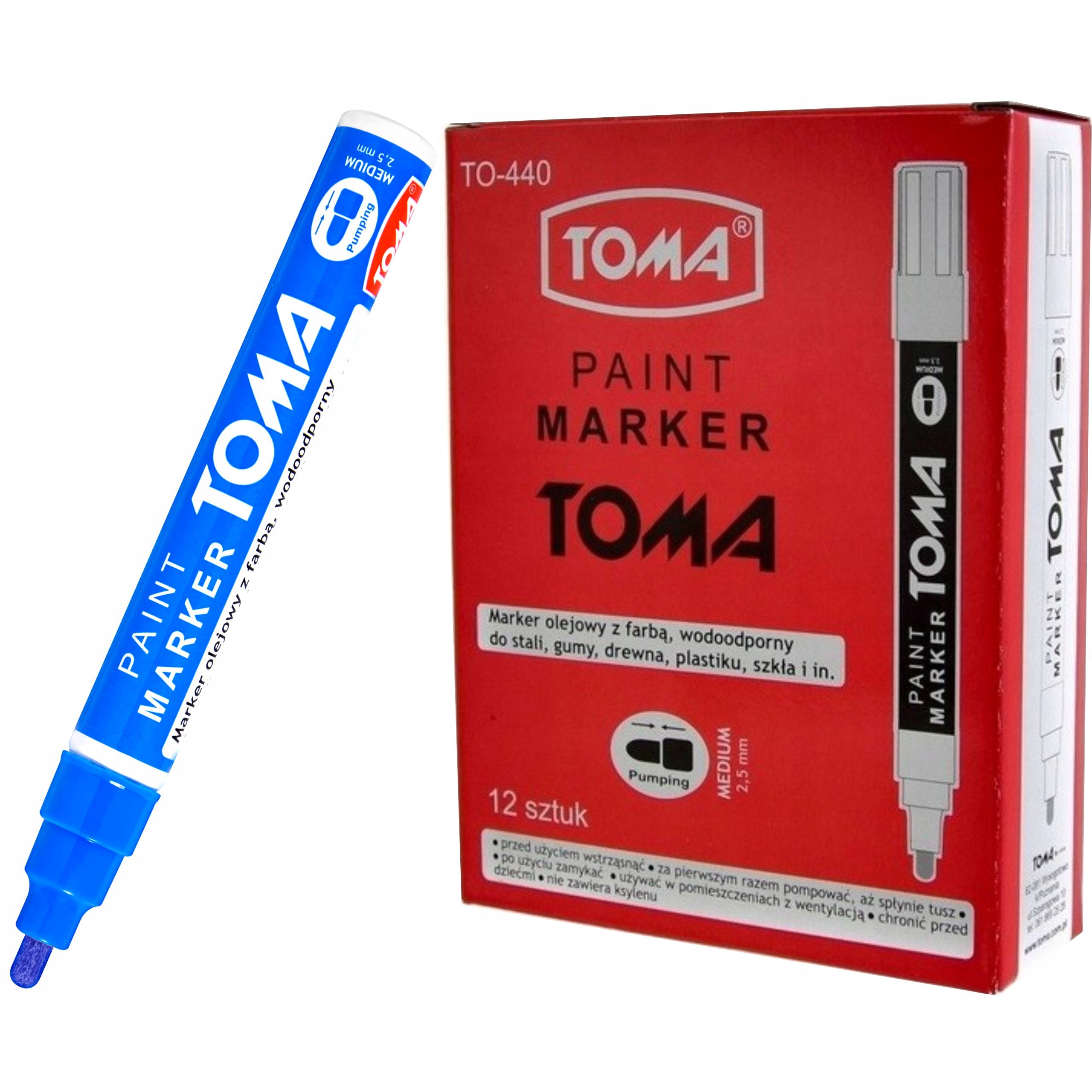 

Toma marker olejowy szyb opon niebieski 12 sztuk