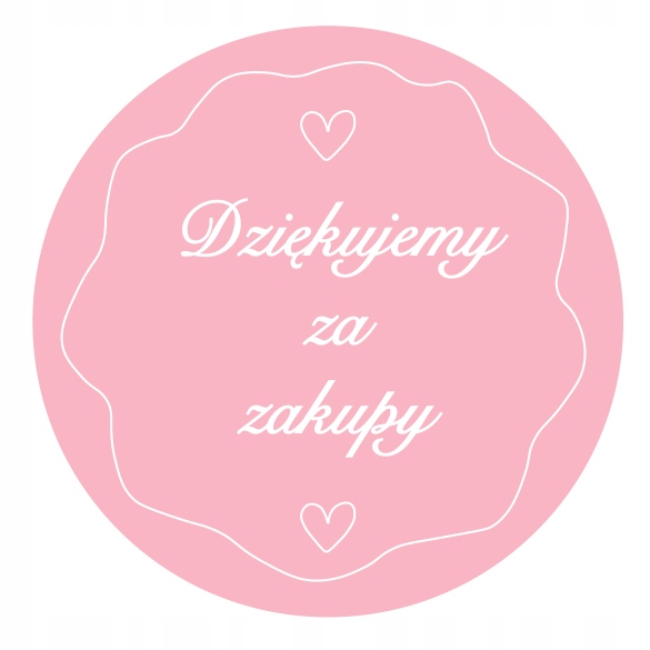 

Naklejki etykiety Dziękujemy za zakupy 1000 szt.
