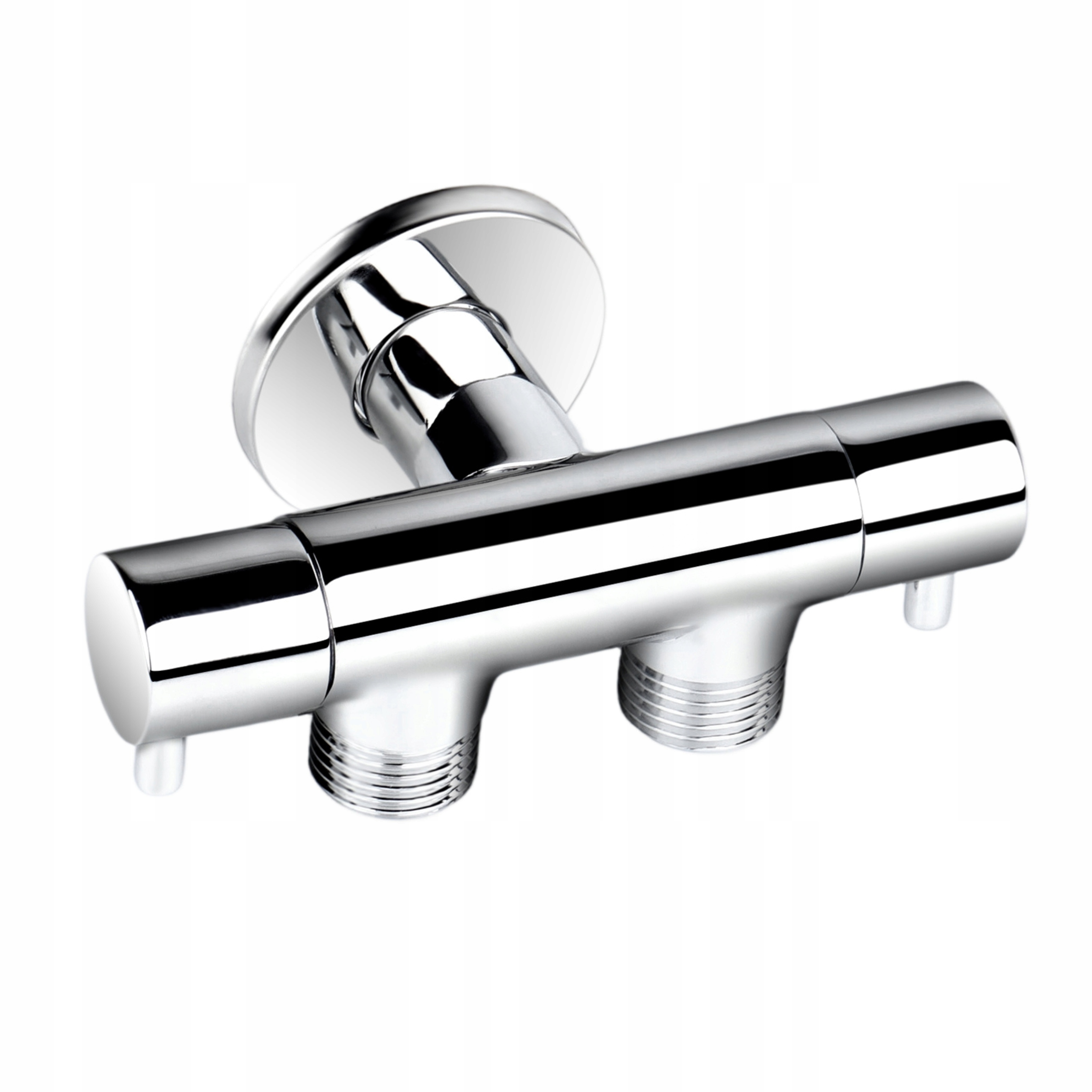 Aquauno Podwójny Zawór Kątowy Mosiężny 1/2 x 1/2 x 1/2