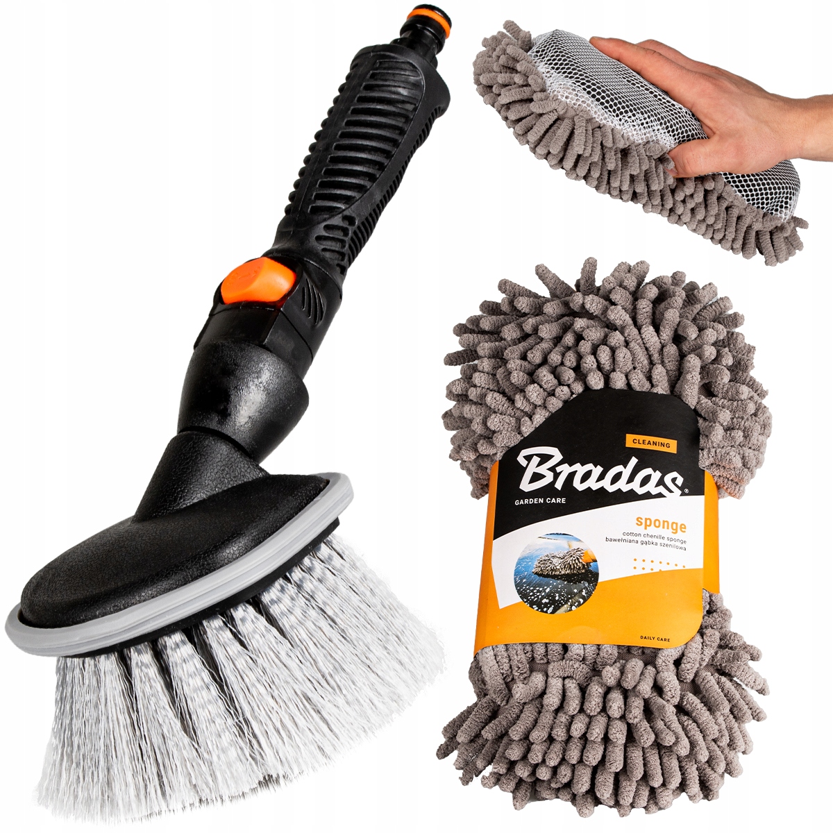 

Zestaw Do Mycia Samochodu Auta Felg Szczotka Gąbka