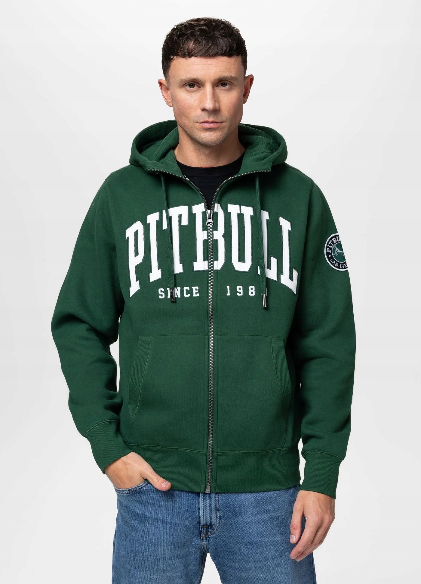 Pánská Rozepínací mikina S Kapucí Pit Bull West Coast Norton Zelená Sportow