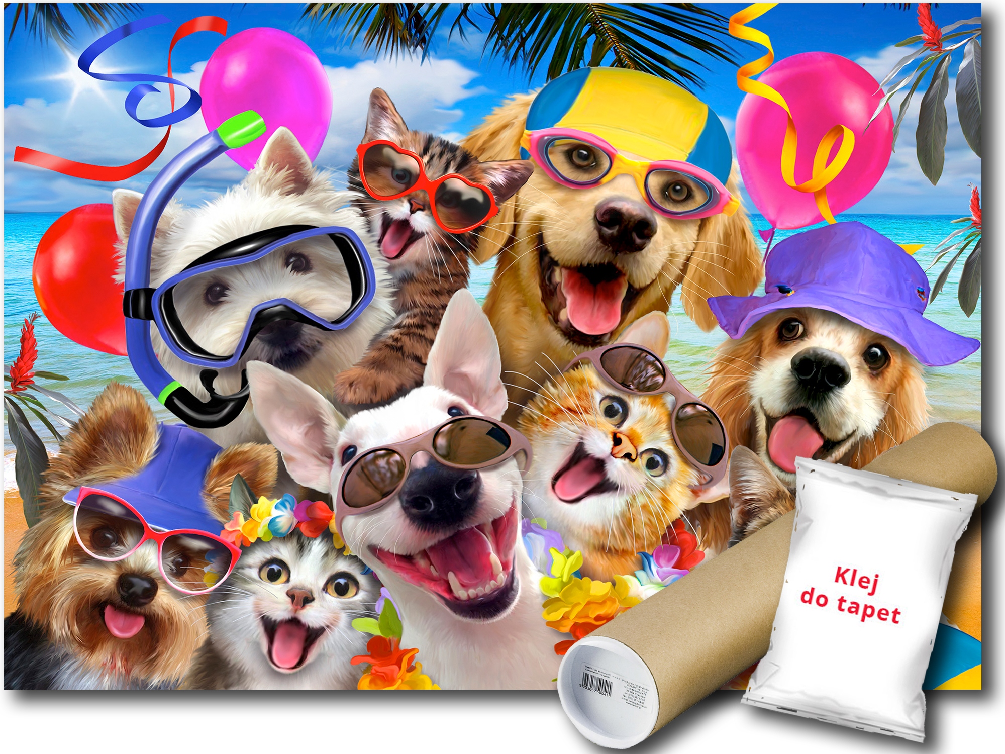 Vinylová Fototapeta Zvířata Psi Kočky 254x184