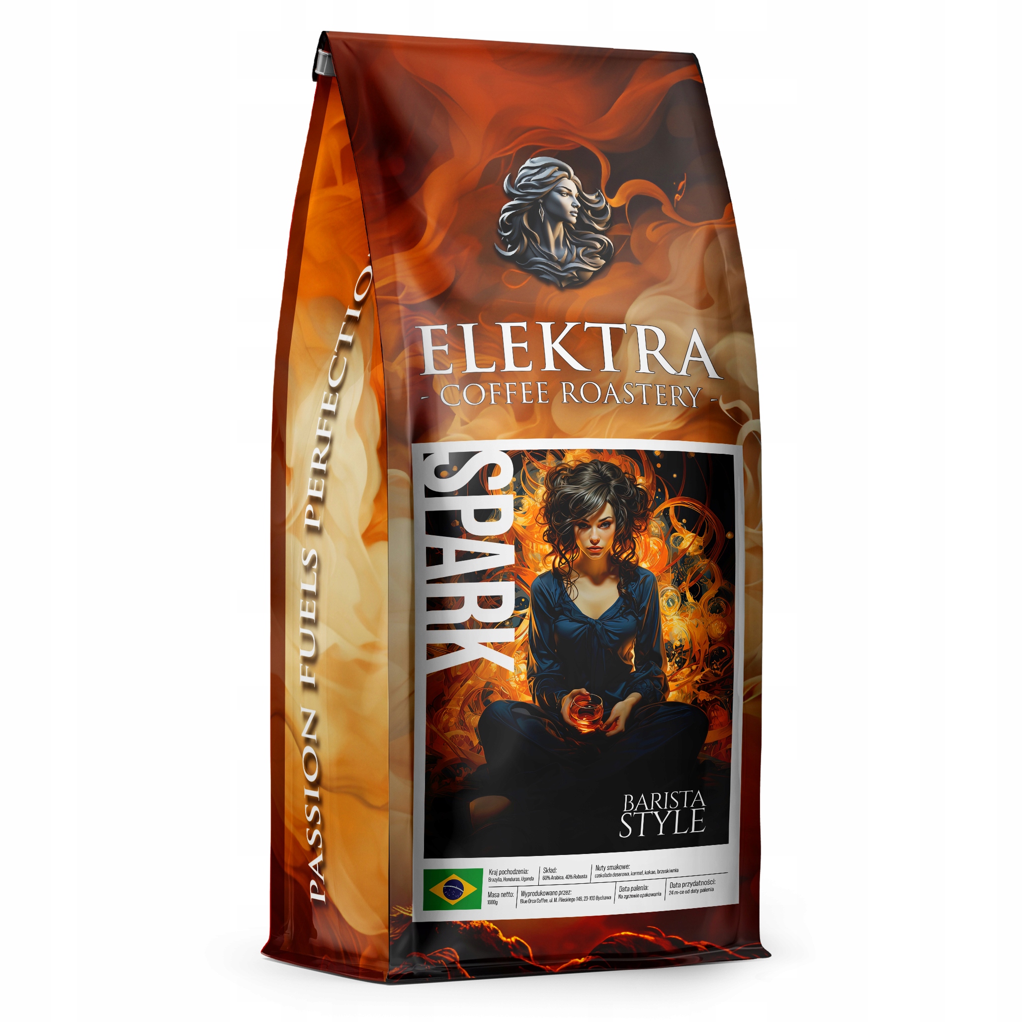 Levně Káva zrnková 1kg Spark Blue Orca Coffee Elektra Line