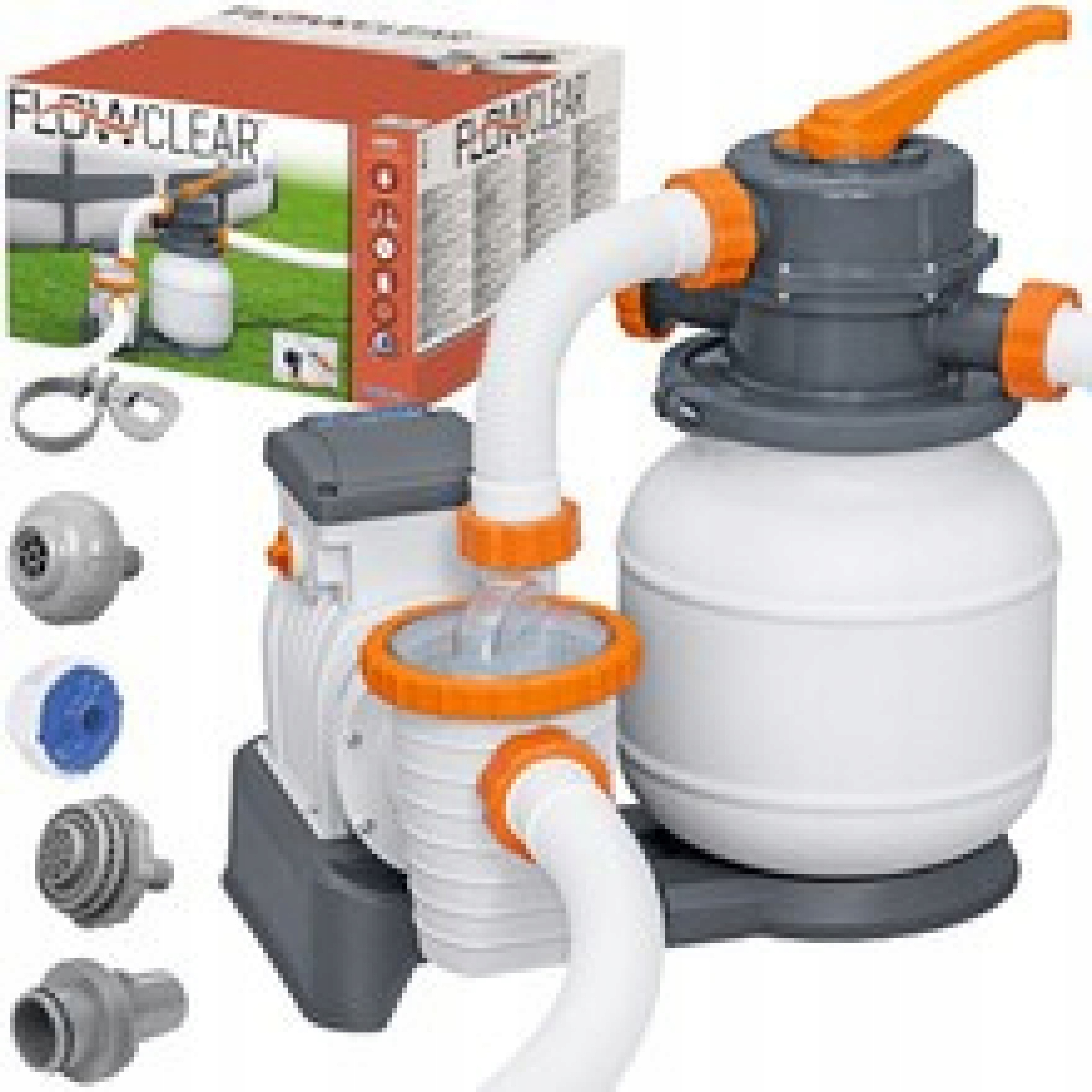 Písková filtrace Do Bazénu, filtrační čerpadlo do bazénů, hadice 5678 l/h Bestway 58497