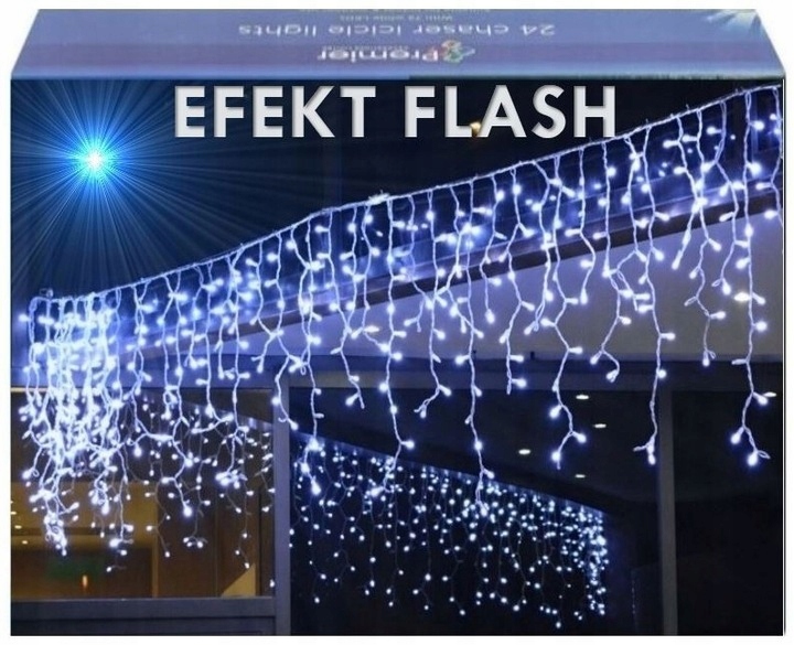 Rampouchy 500 Led Závěs Venkovní Osvětlení IP44 Flash Studená Bílá 21M